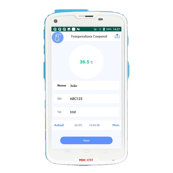 MEDICURA C5T - PDA ANDROID COM LEITOR DE TEMPERATURA