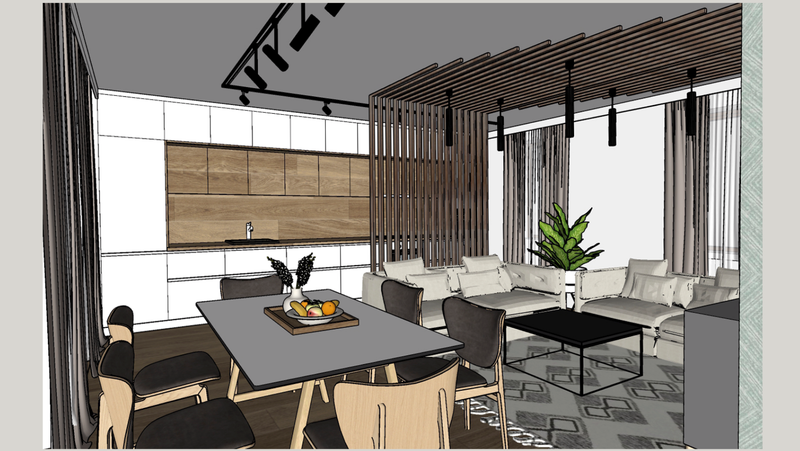 Amerikai konyhás nappali