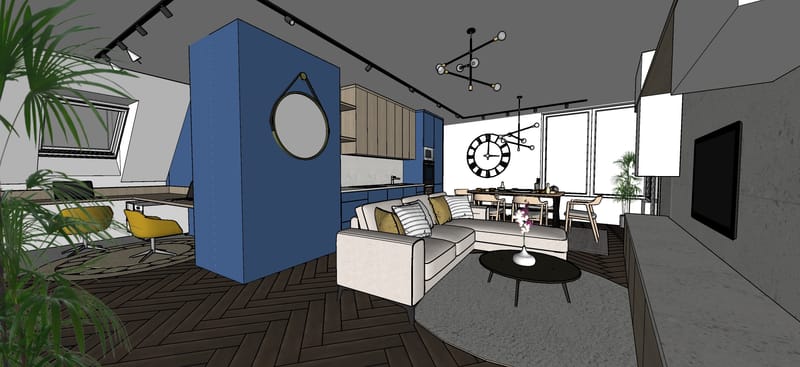 Mid_Century stílusú lakás átalakítása