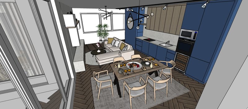 Mid_Century stílusú lakás átalakítása