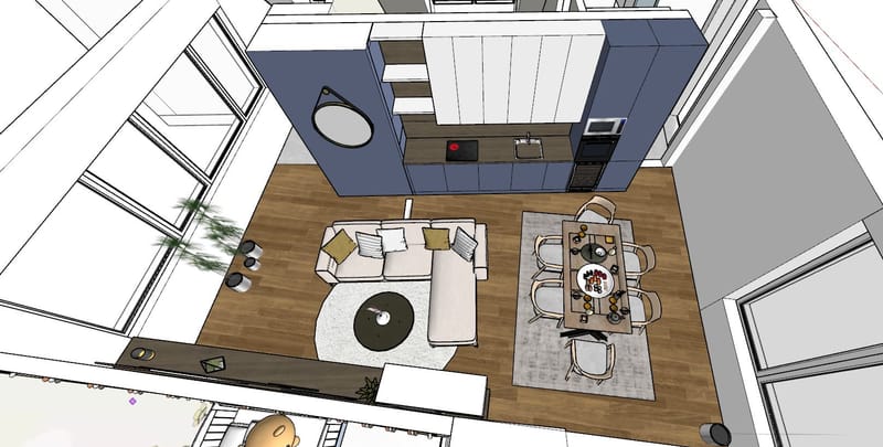 Mid_Century stílusú lakás átalakítása