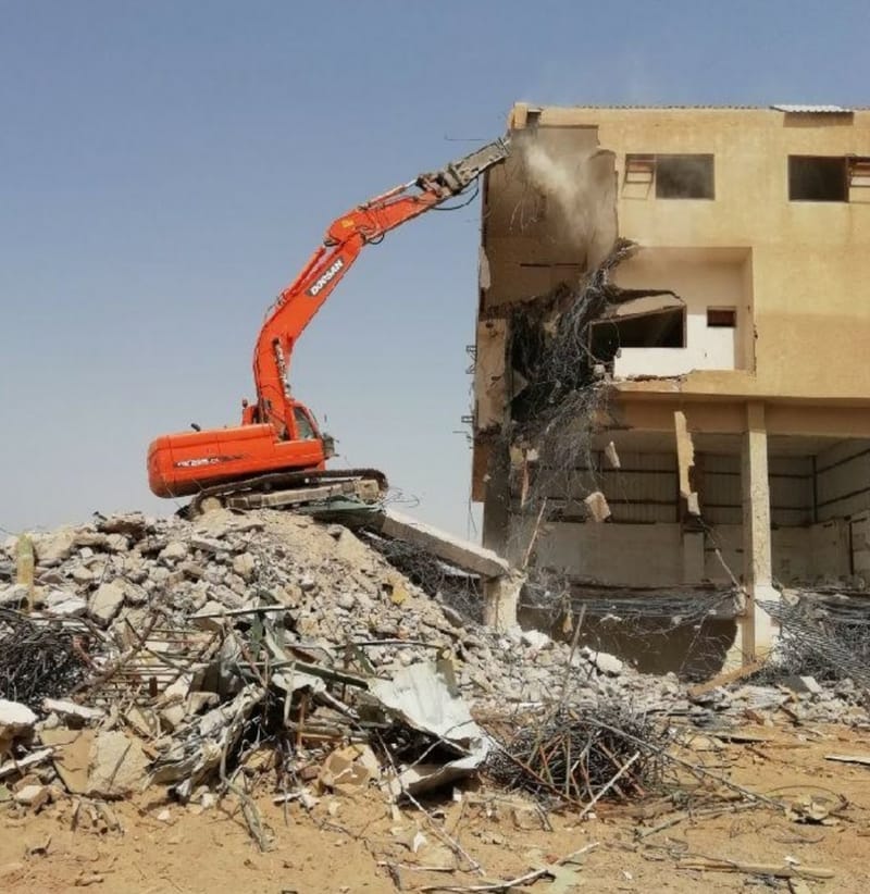 هدم وإزاله المباني مجانا