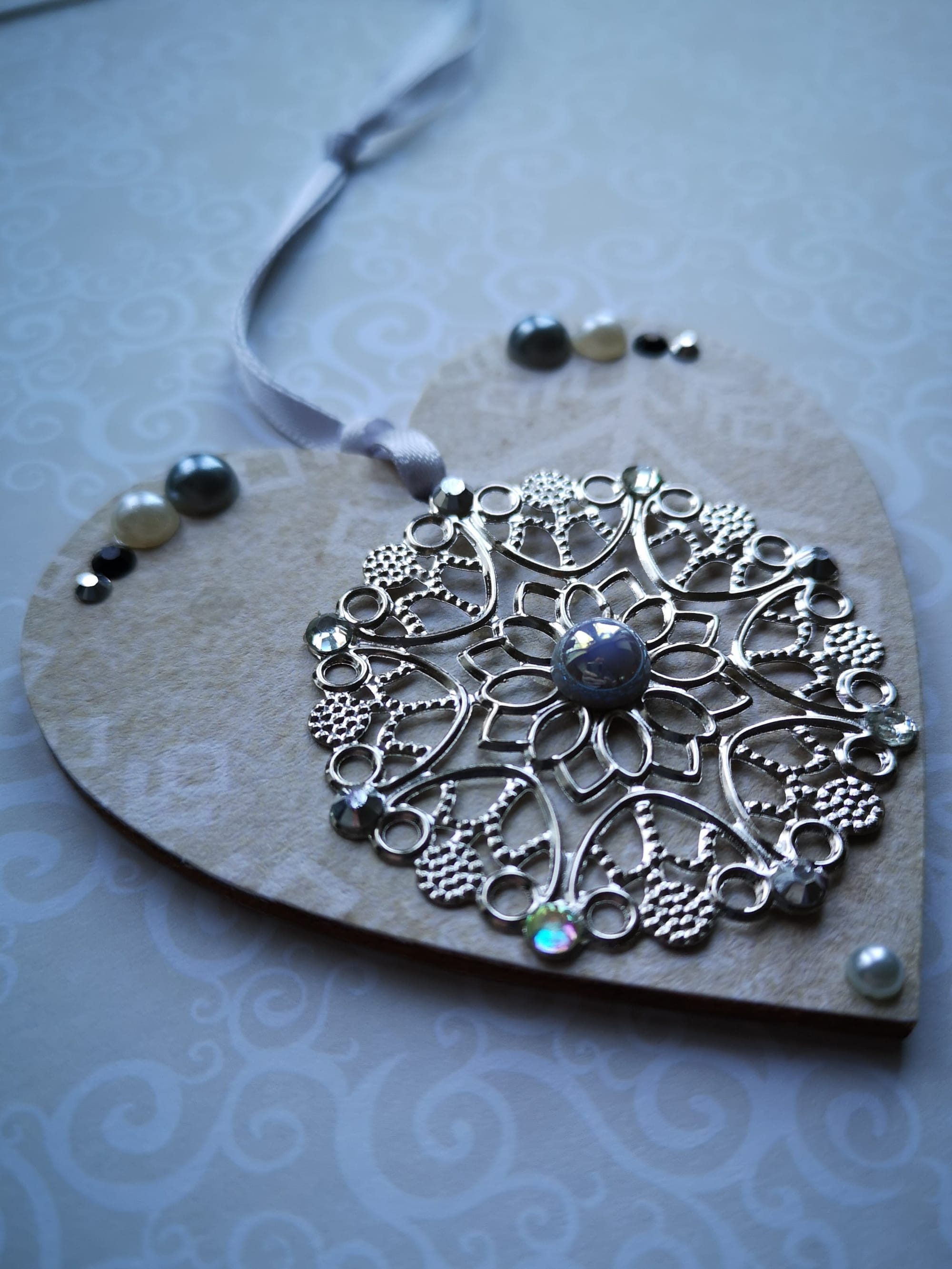 8x8cm Christmas Heart (#4)