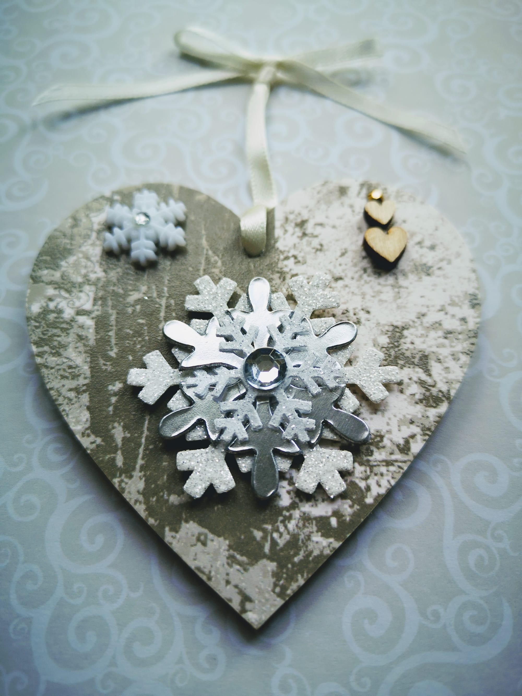 8x8cm Christmas Heart (#6)