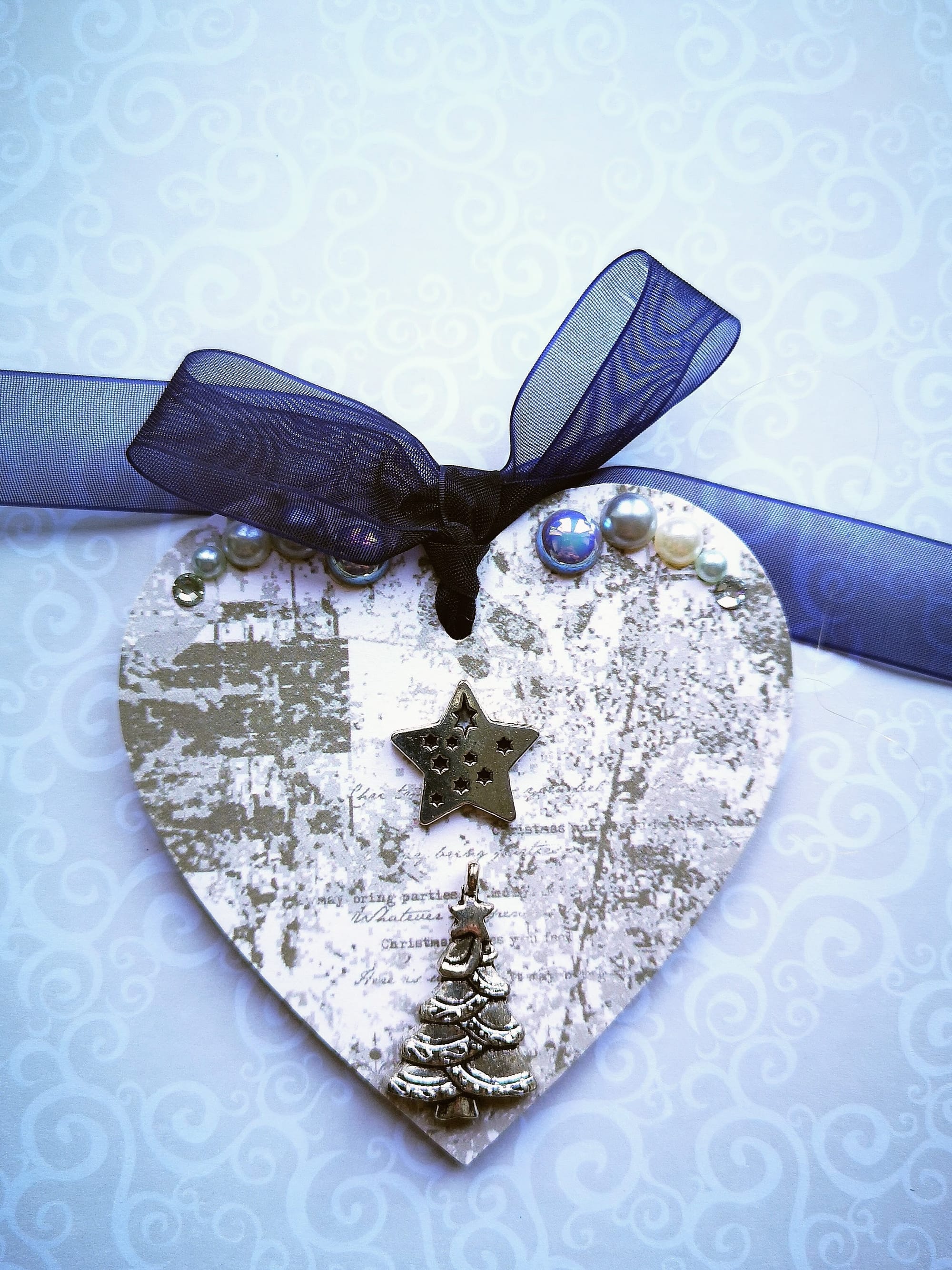 8x8cm Christmas Heart (#10)