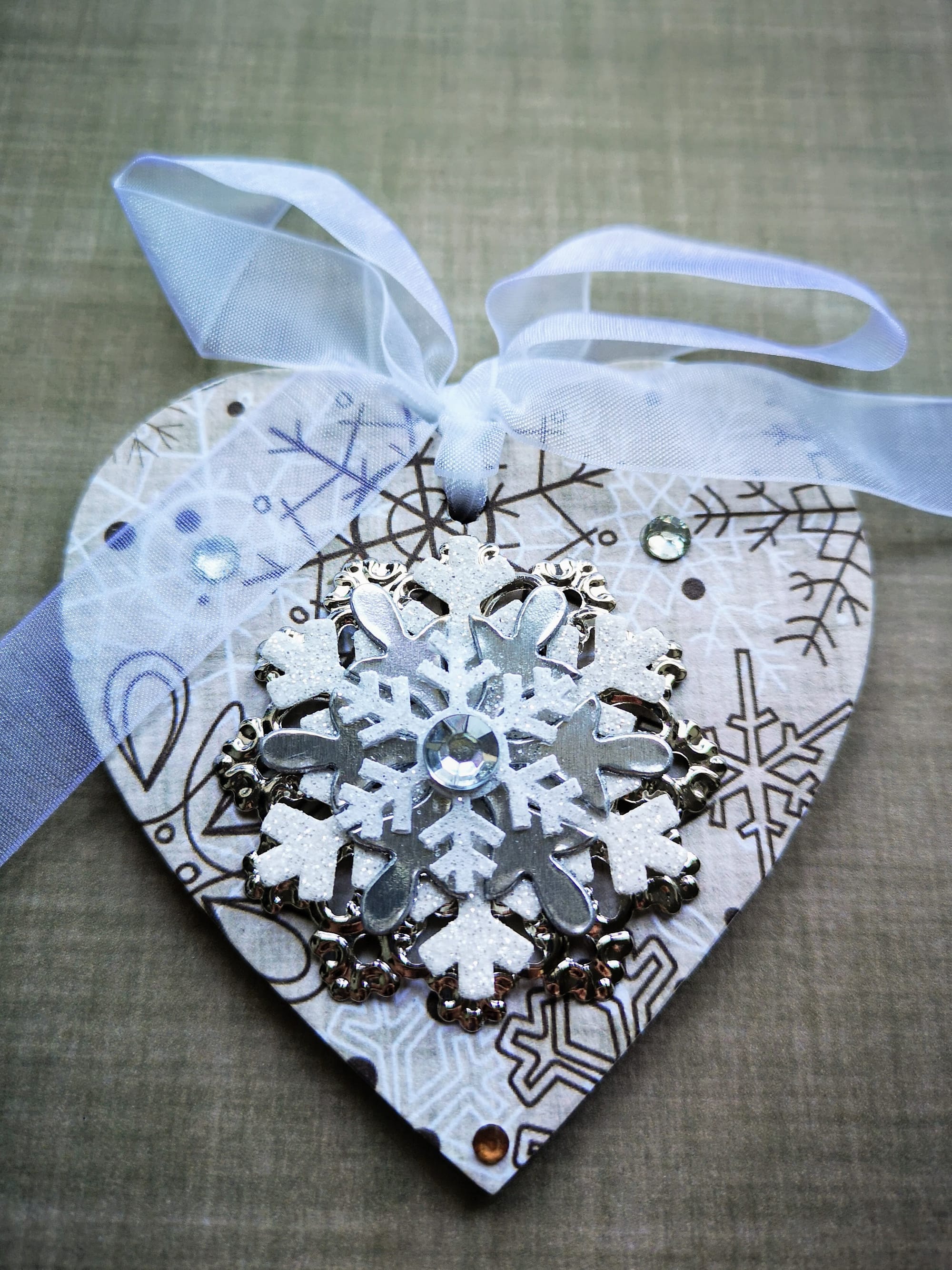 8x8cm Christmas Heart (#13)