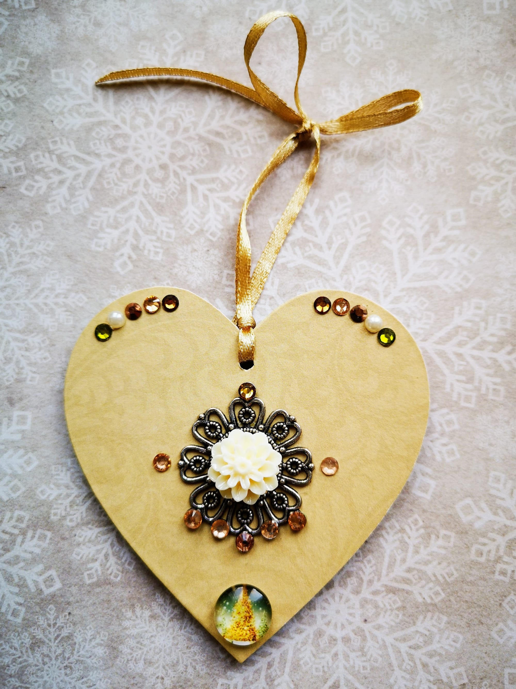 8x8cm Christmas Heart (#30)