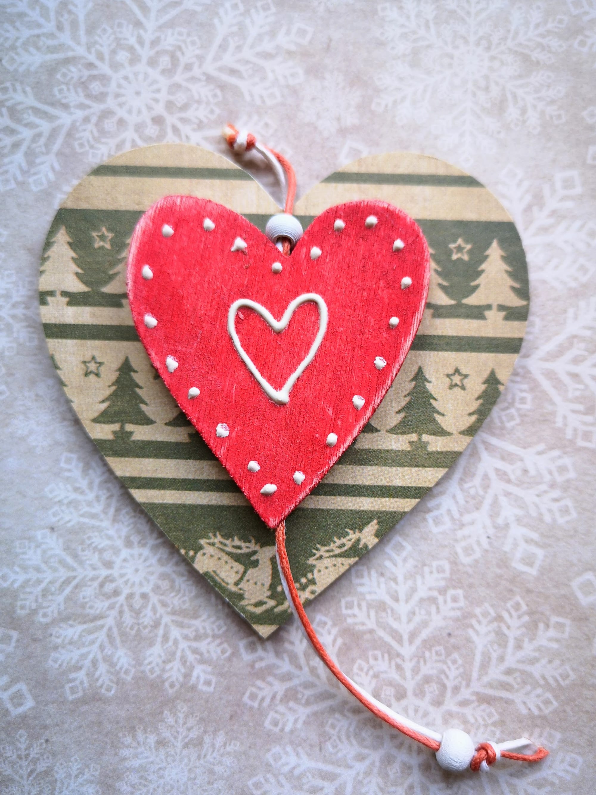 8x8cm Christmas Heart (#32)