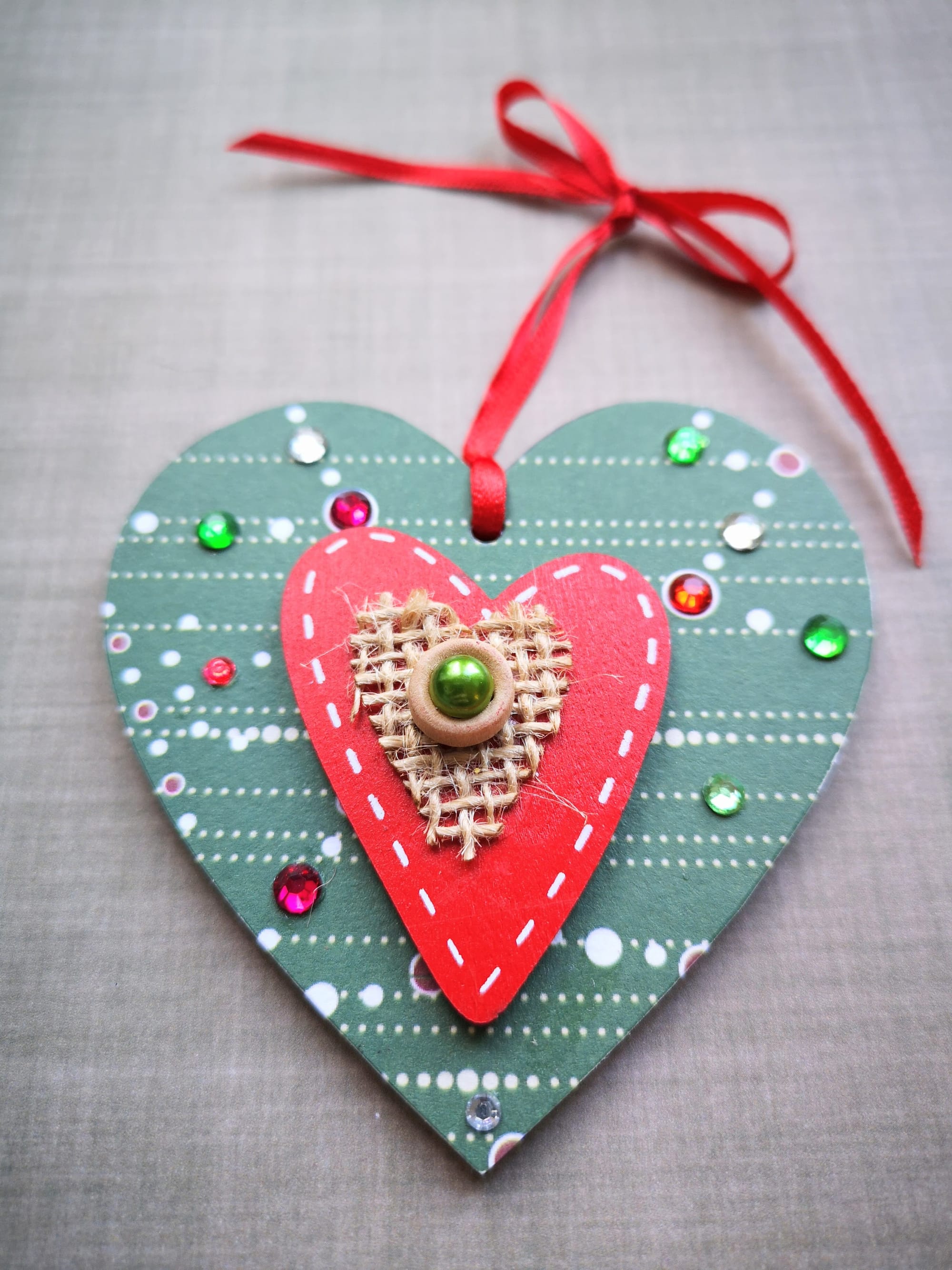 8x8cm Christmas Heart (#49)
