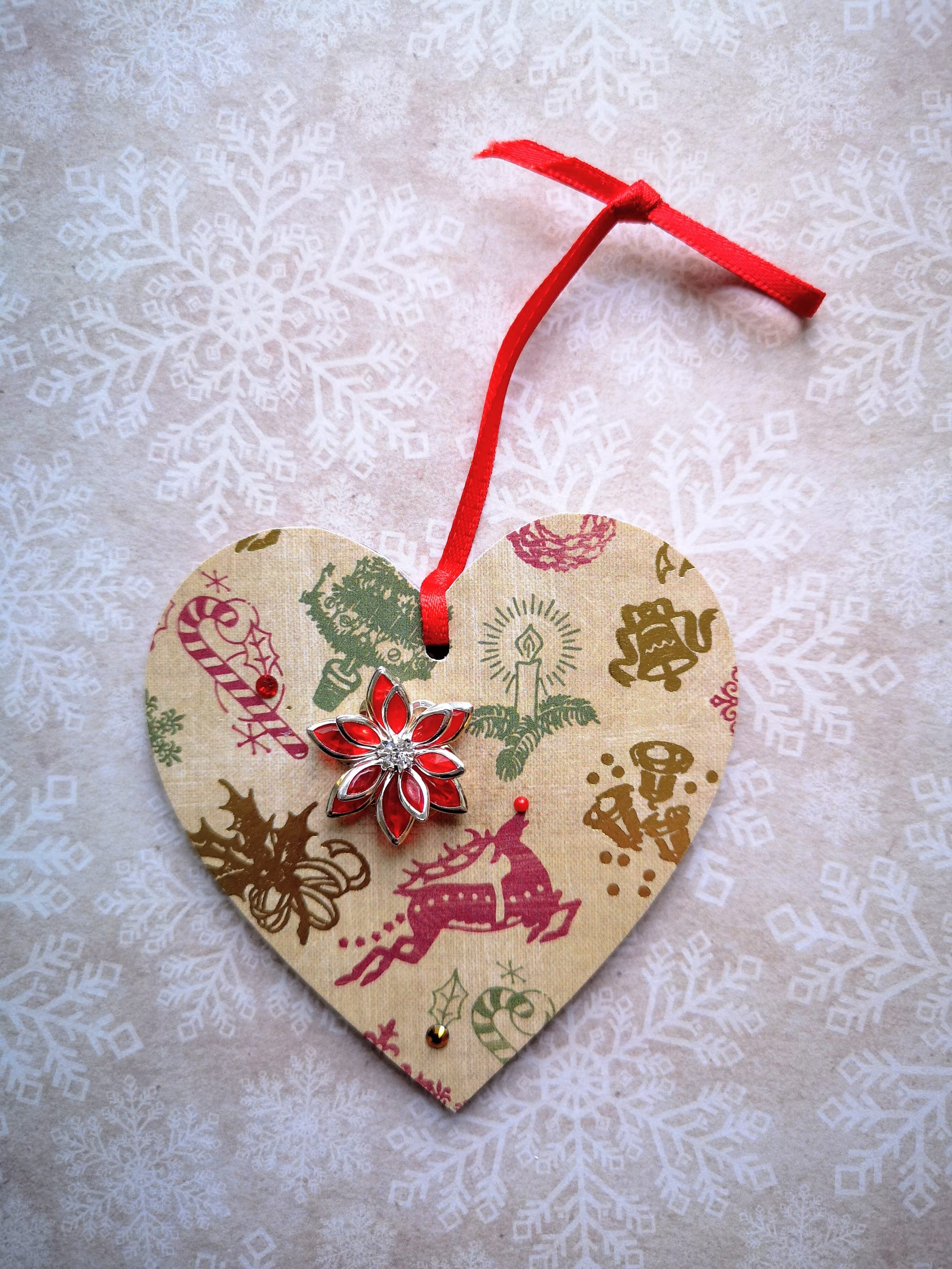 8x8cm Christmas Heart (#57)