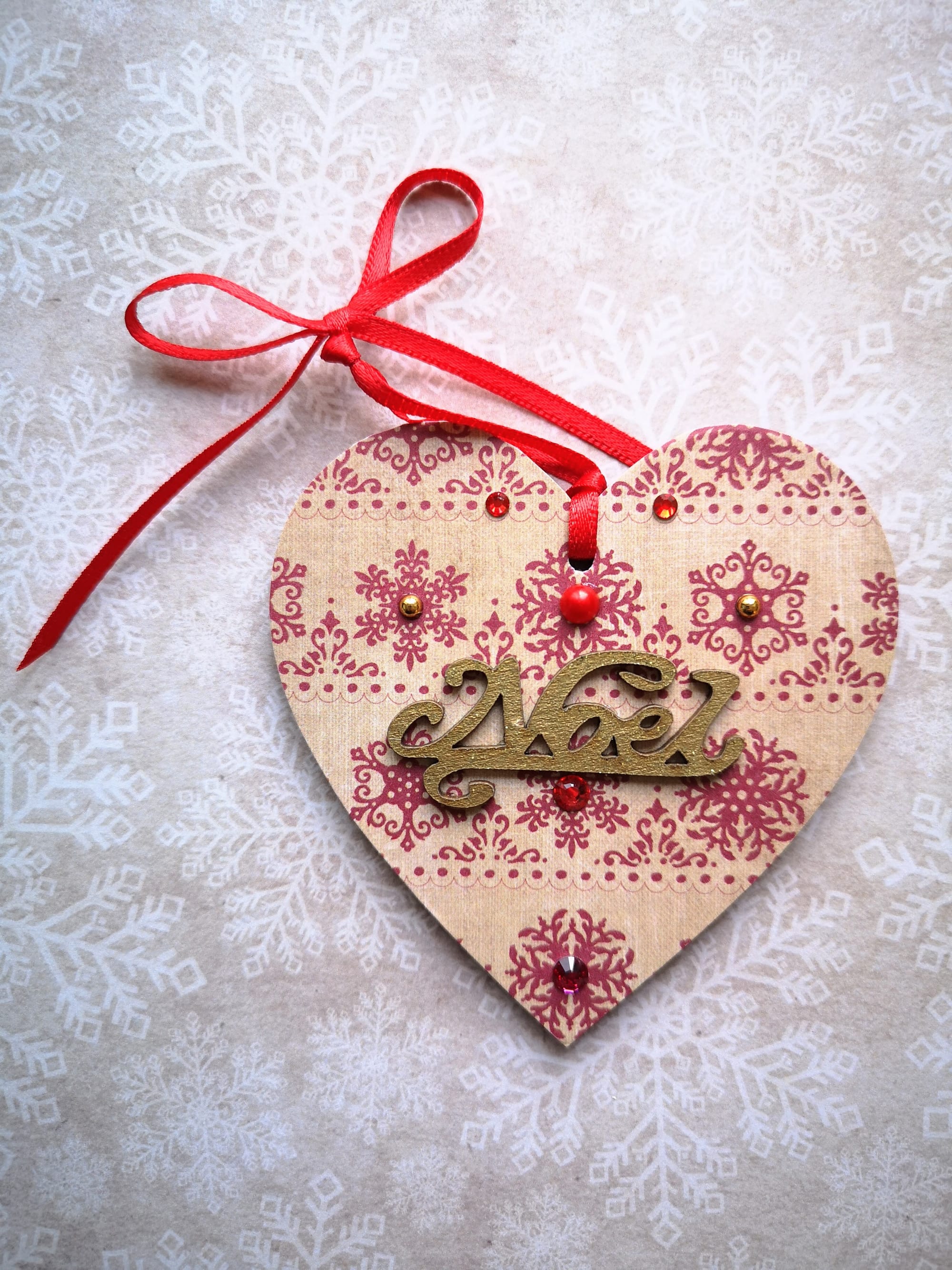 8x8cm Christmas Heart (#58)
