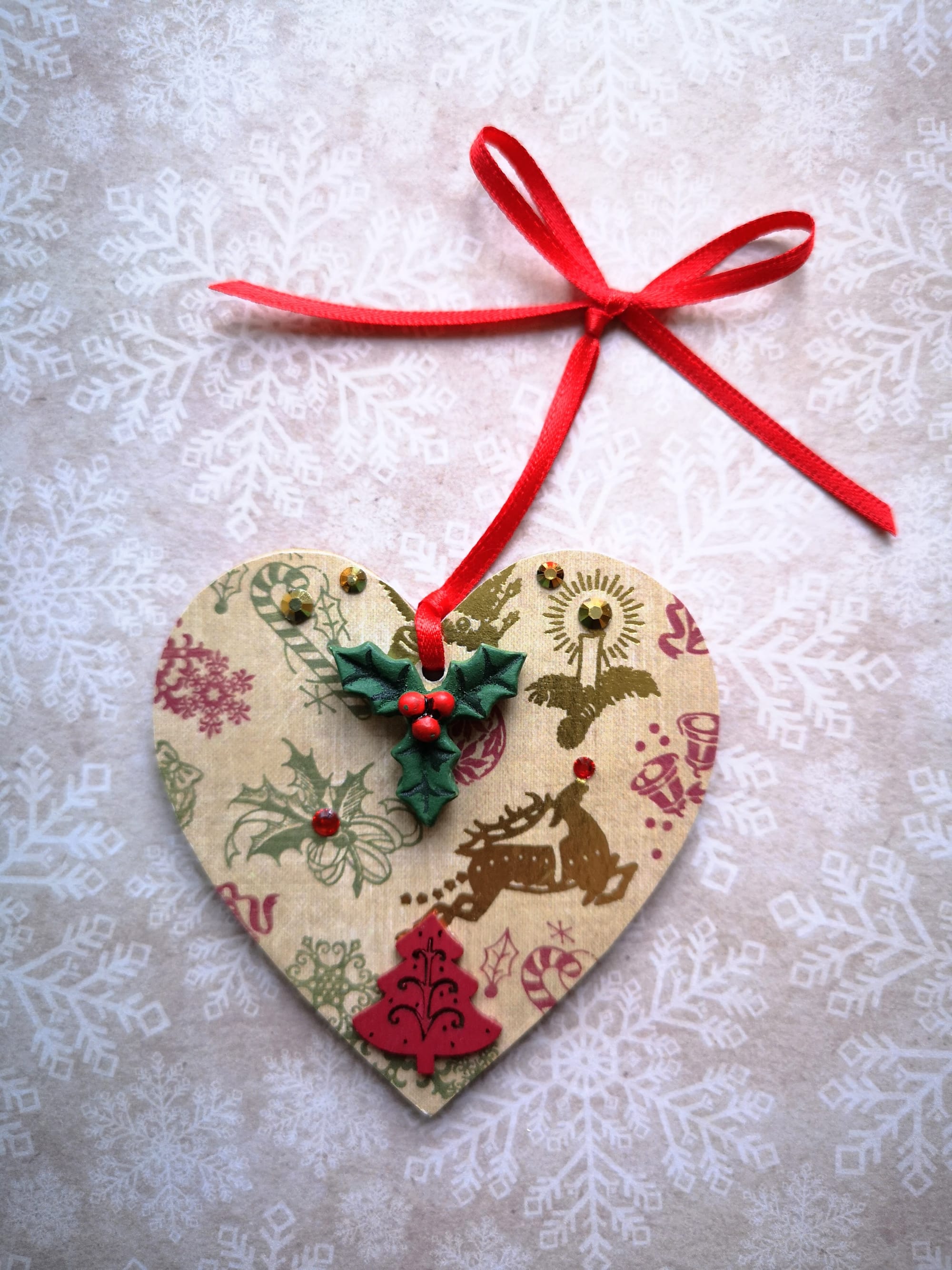 8x8cm Christmas Heart (#60)
