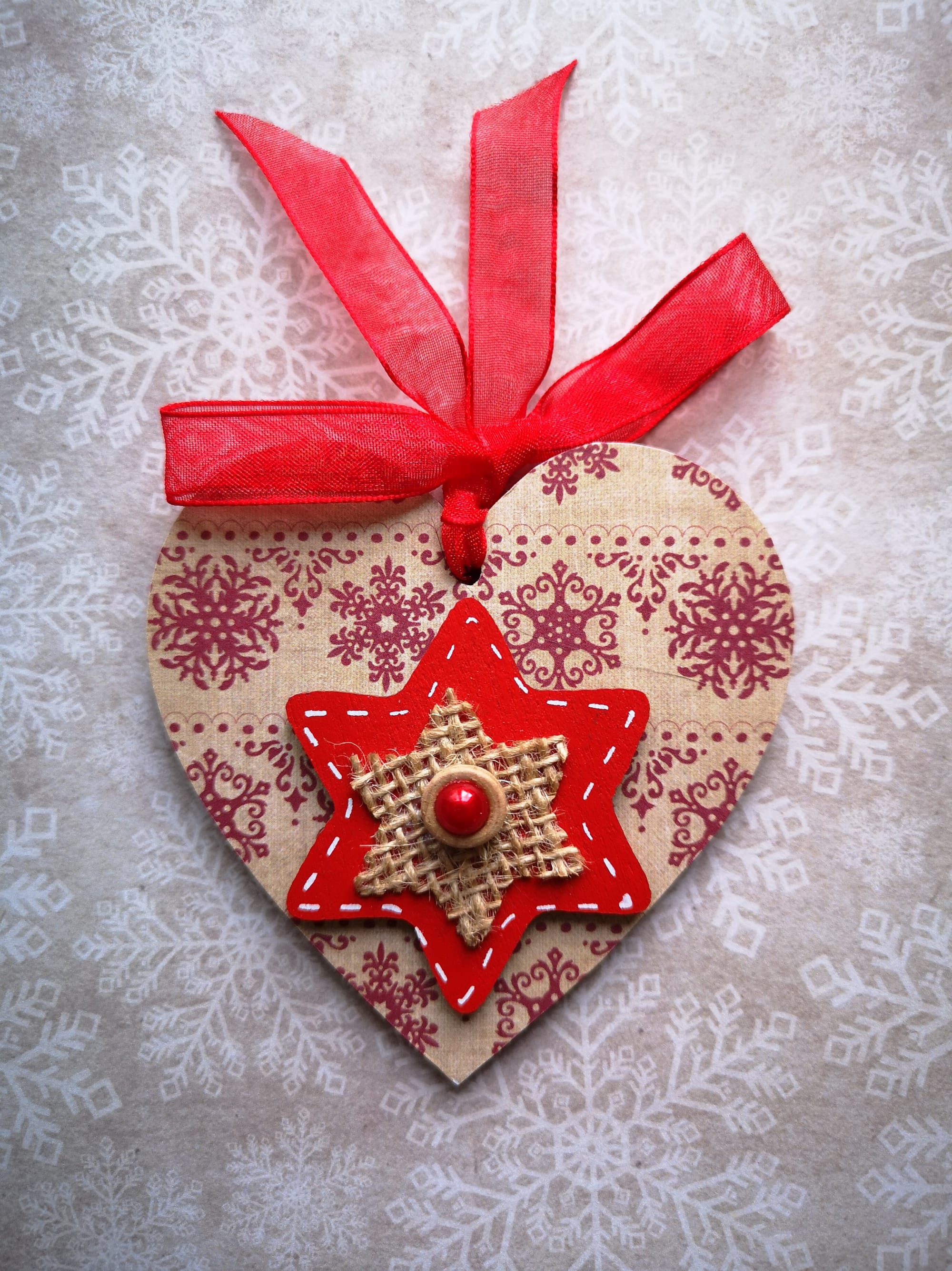 8x8cm Christmas Heart (#61)
