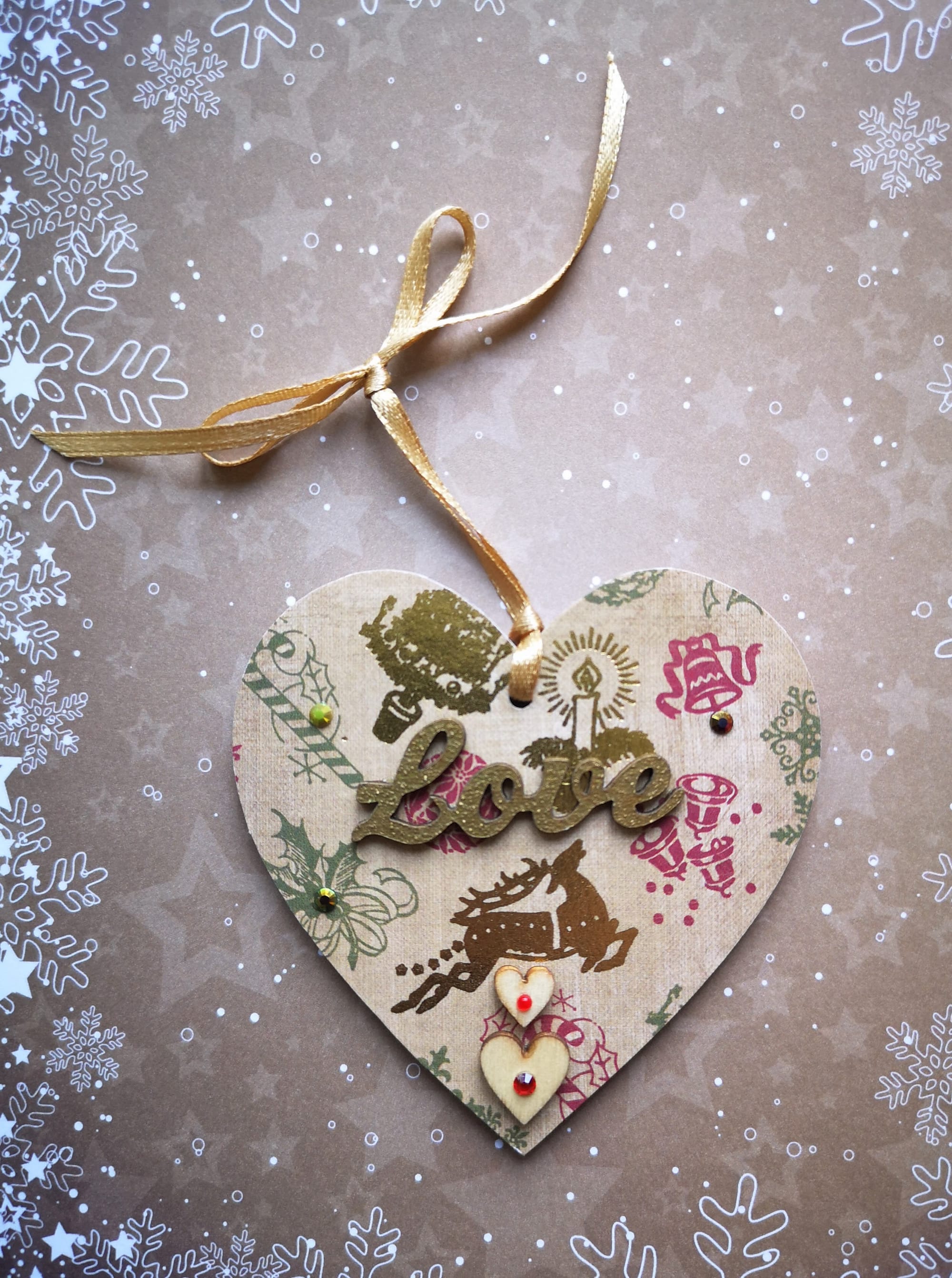 8x8cm Christmas Heart (#63)