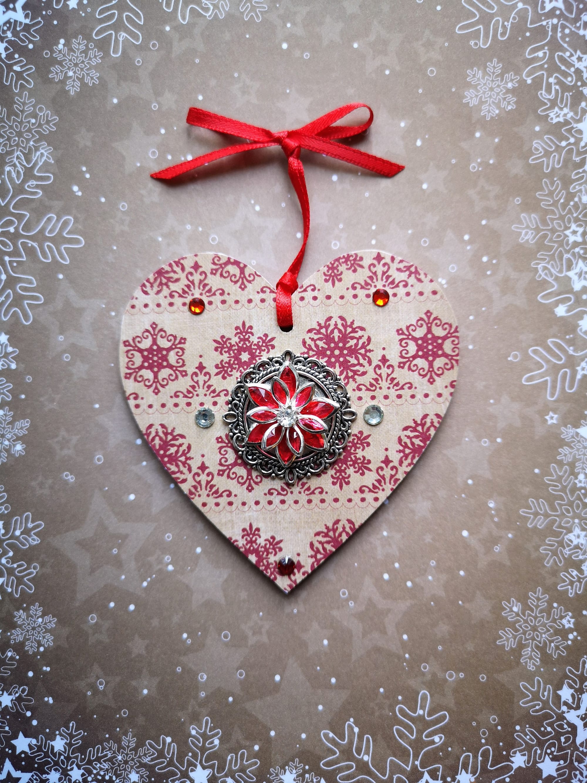 8x8cm Christmas Heart (#64)