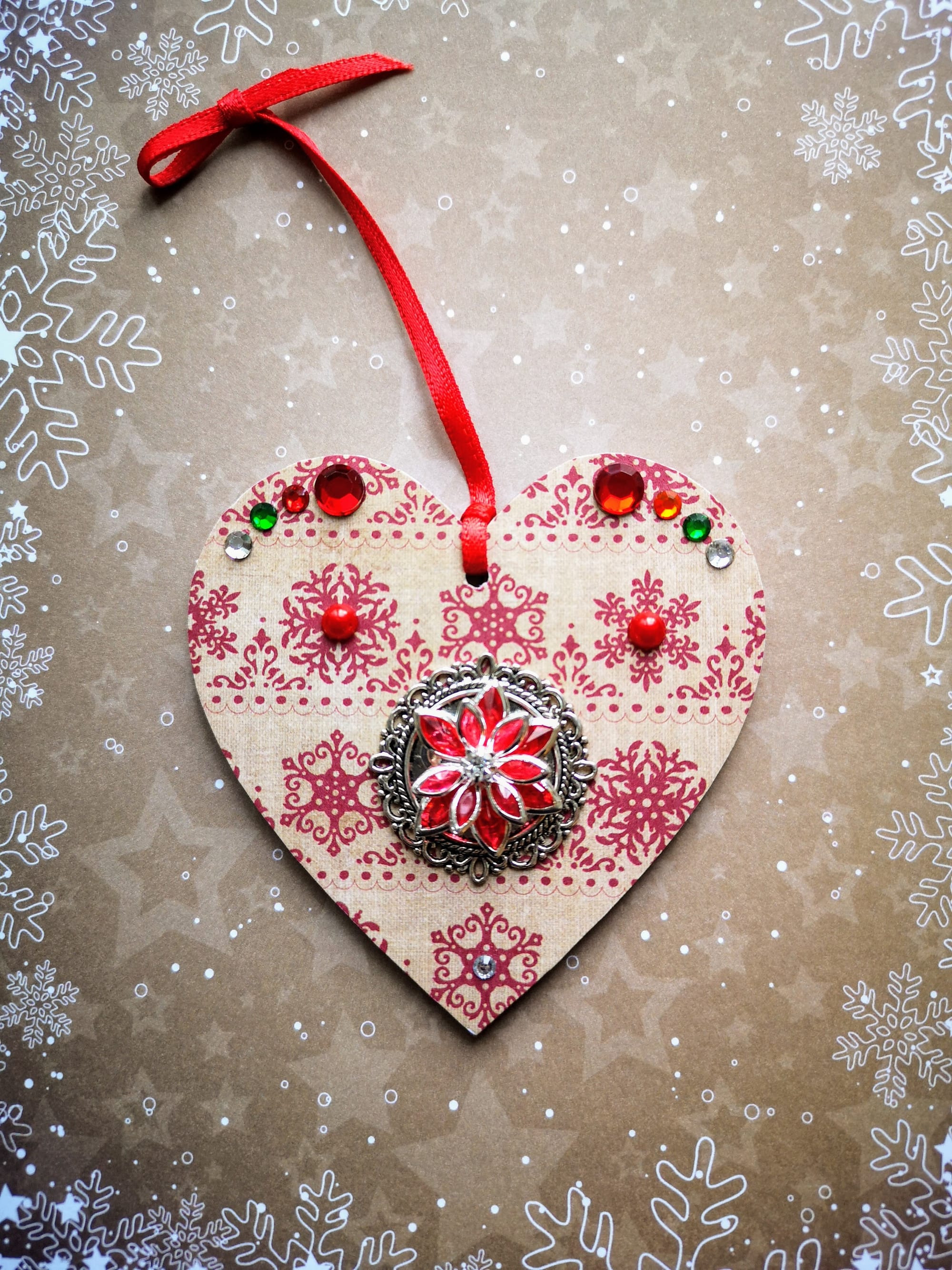 8x8cm Christmas Heart (#66)