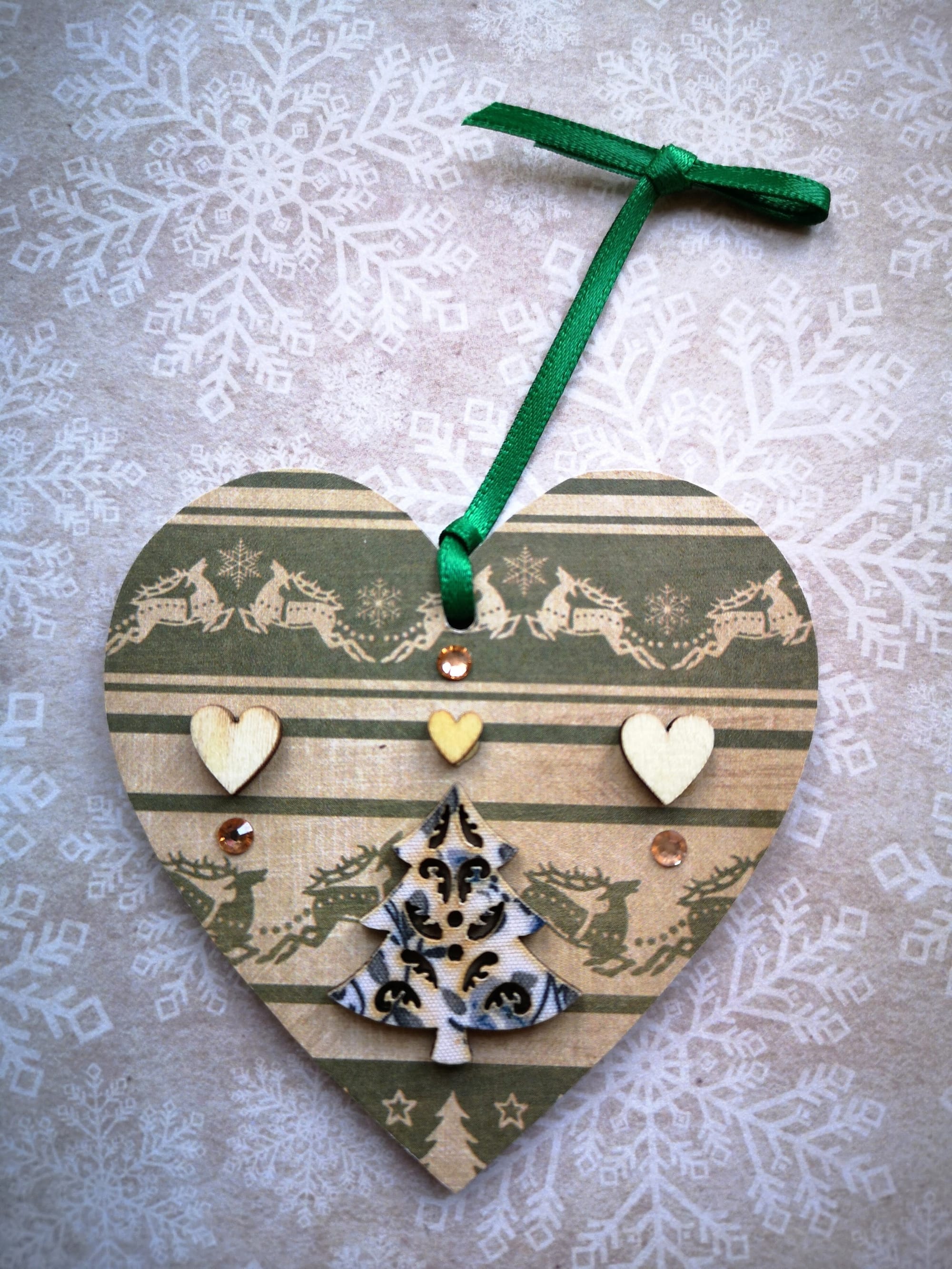 8x8cm Christmas Heart (#36)