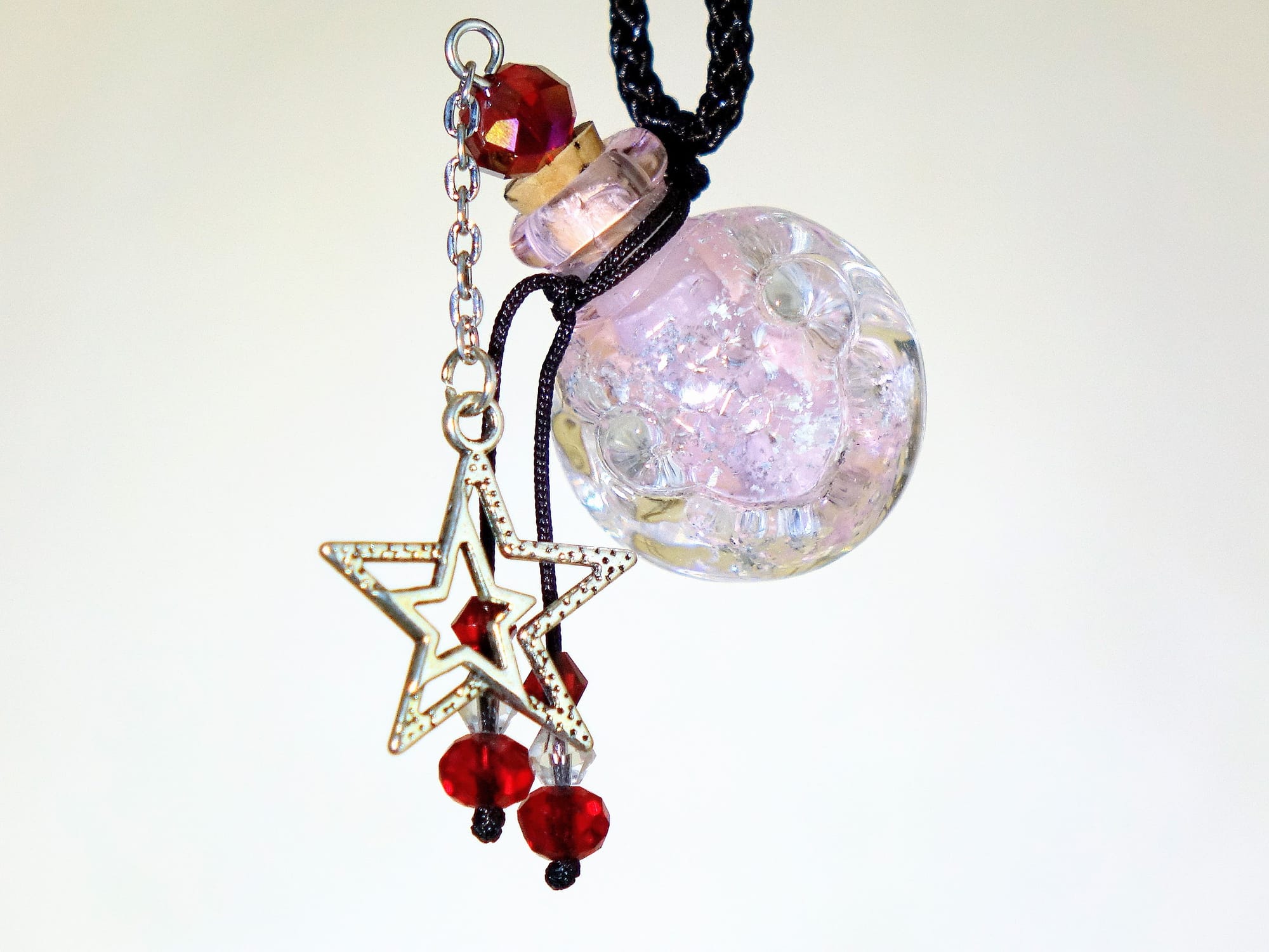 MURANO GLASS BOTTLE NECKLACE WITH BOX (#14)