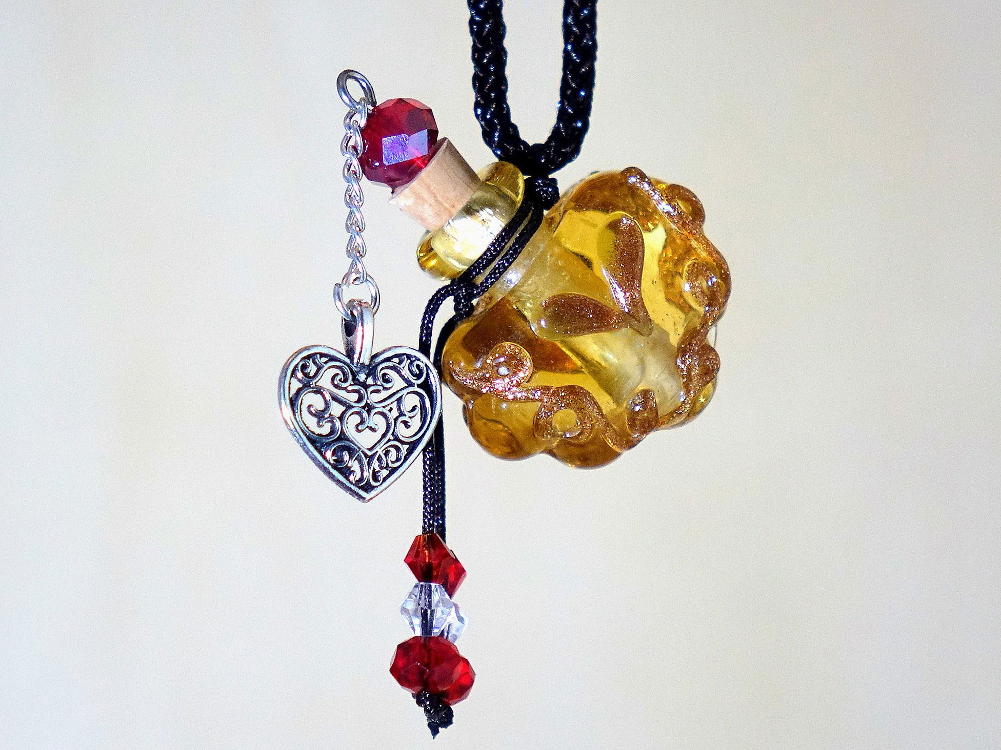 MURANO GLASS BOTTLE NECKLACE WITH BOX (#19)