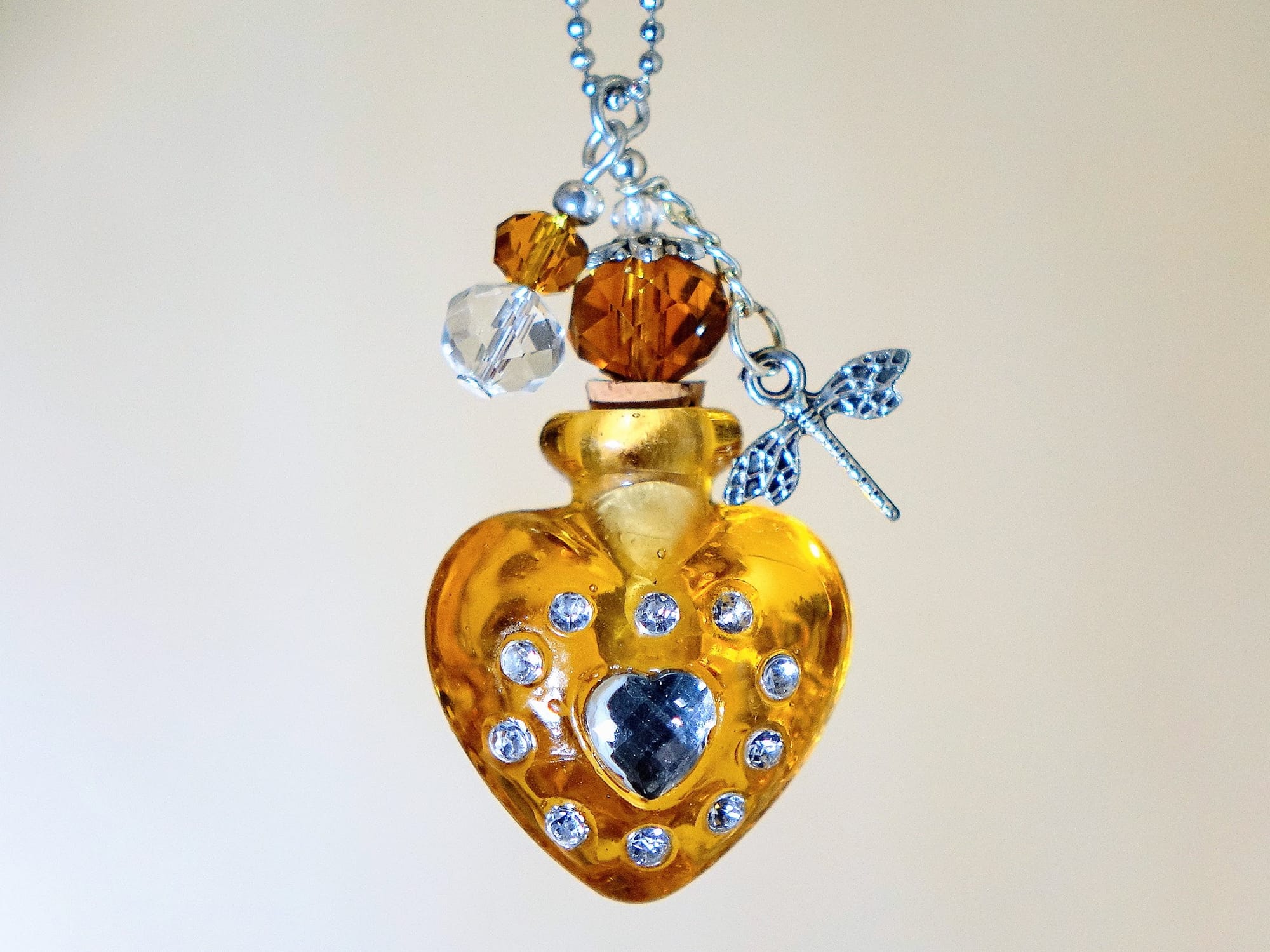 MURANO GLASS BOTTLE NECKLACE WITH BOX (#23)