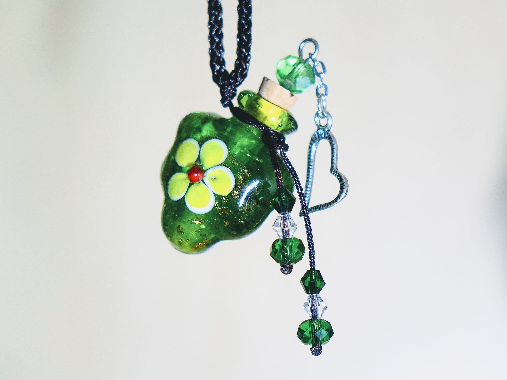 MURANO GLASS BOTTLE NECKLACE WITH BOX (#47)