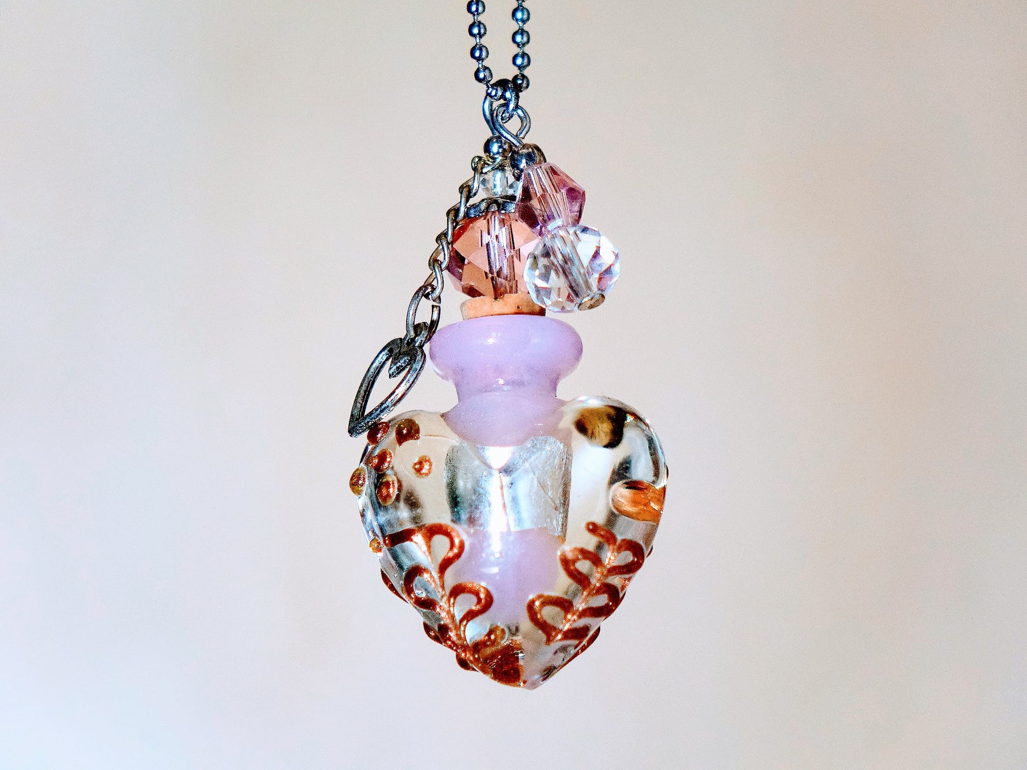 MURANO GLASS BOTTLE NECKLACE WITH BOX (#60)