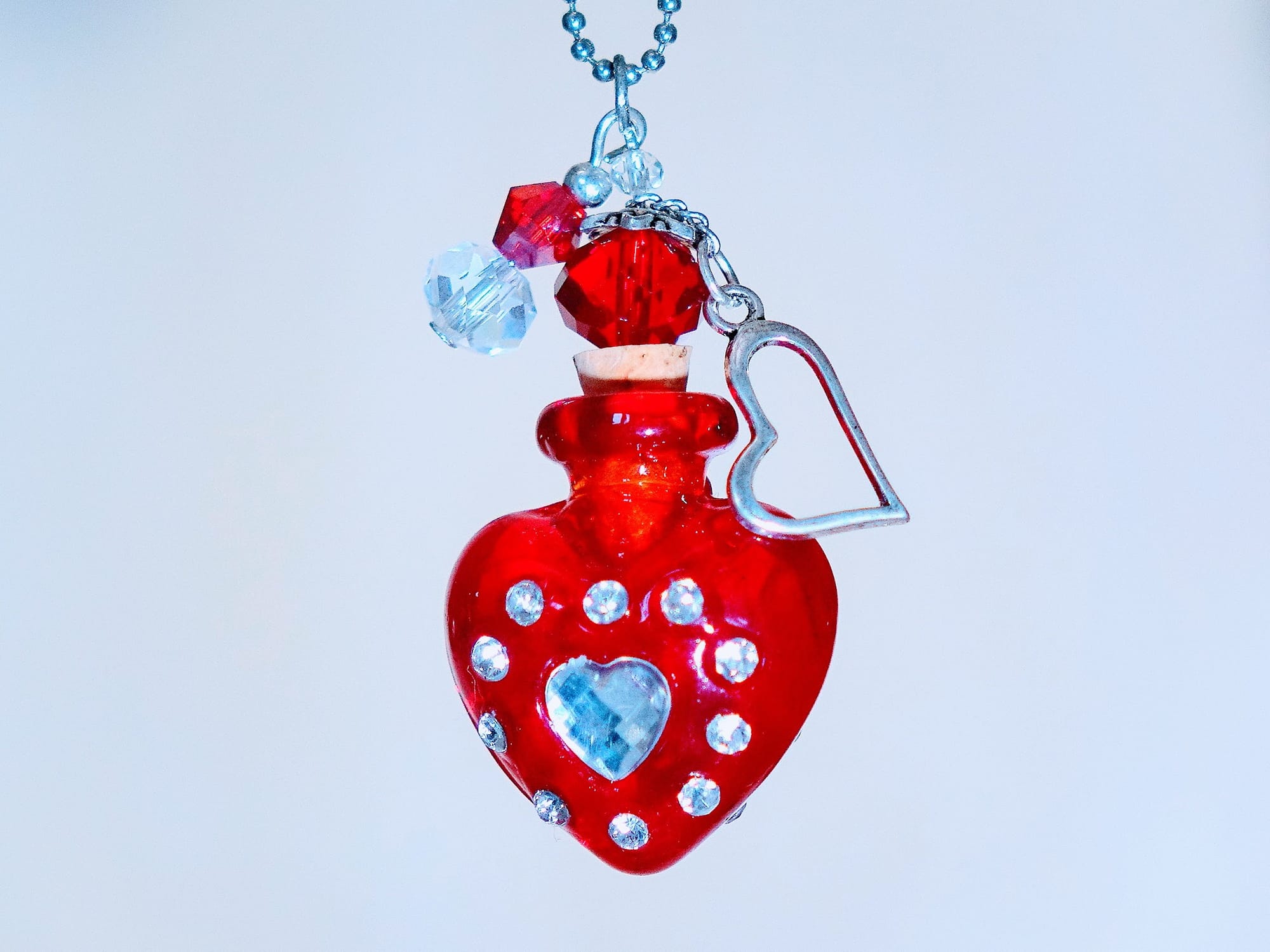 MURANO GLASS BOTTLE NECKLACE WITH BOX (#63)