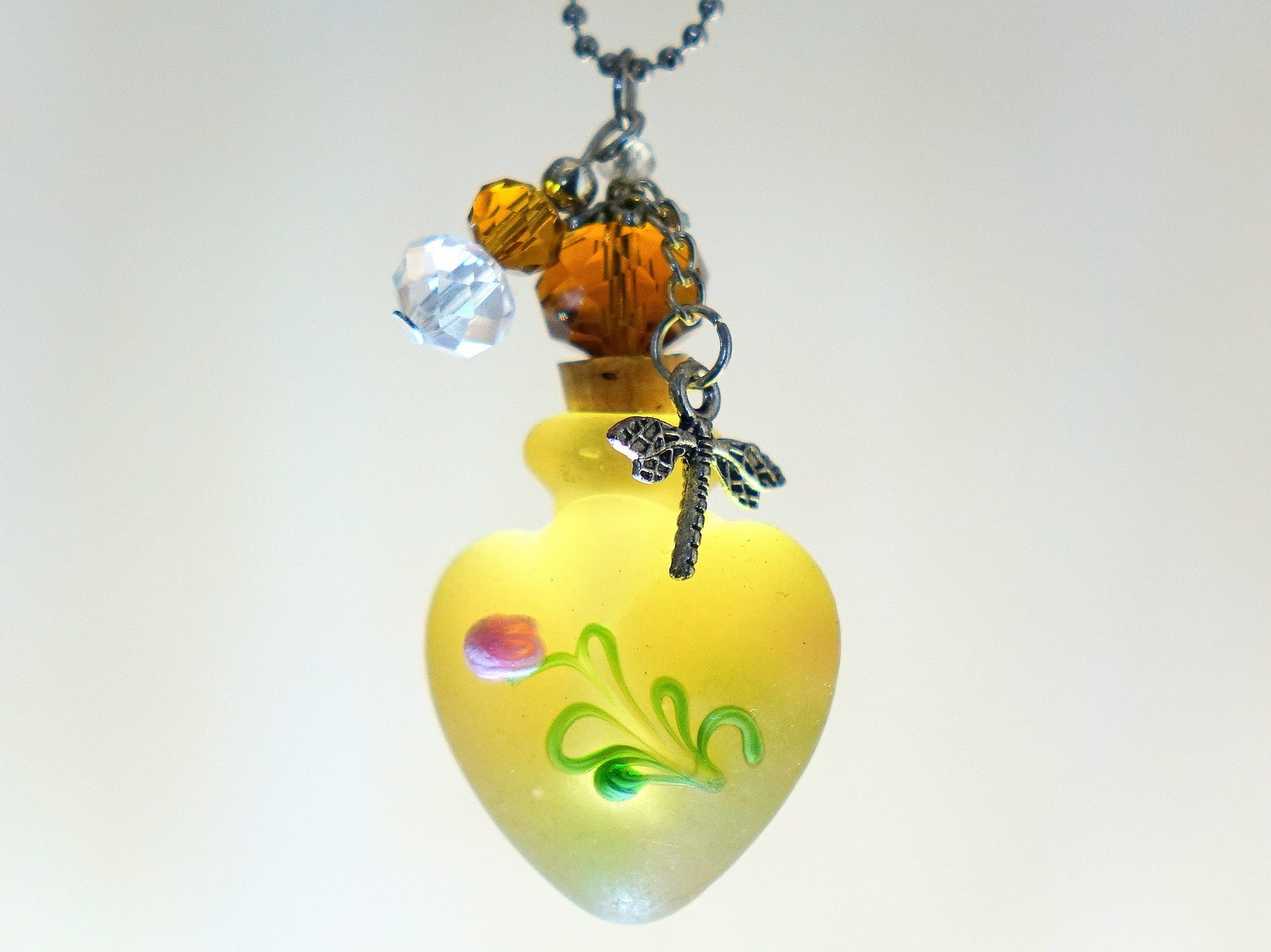 MURANO GLASS BOTTLE NECKLACE WITH BOX (#71)
