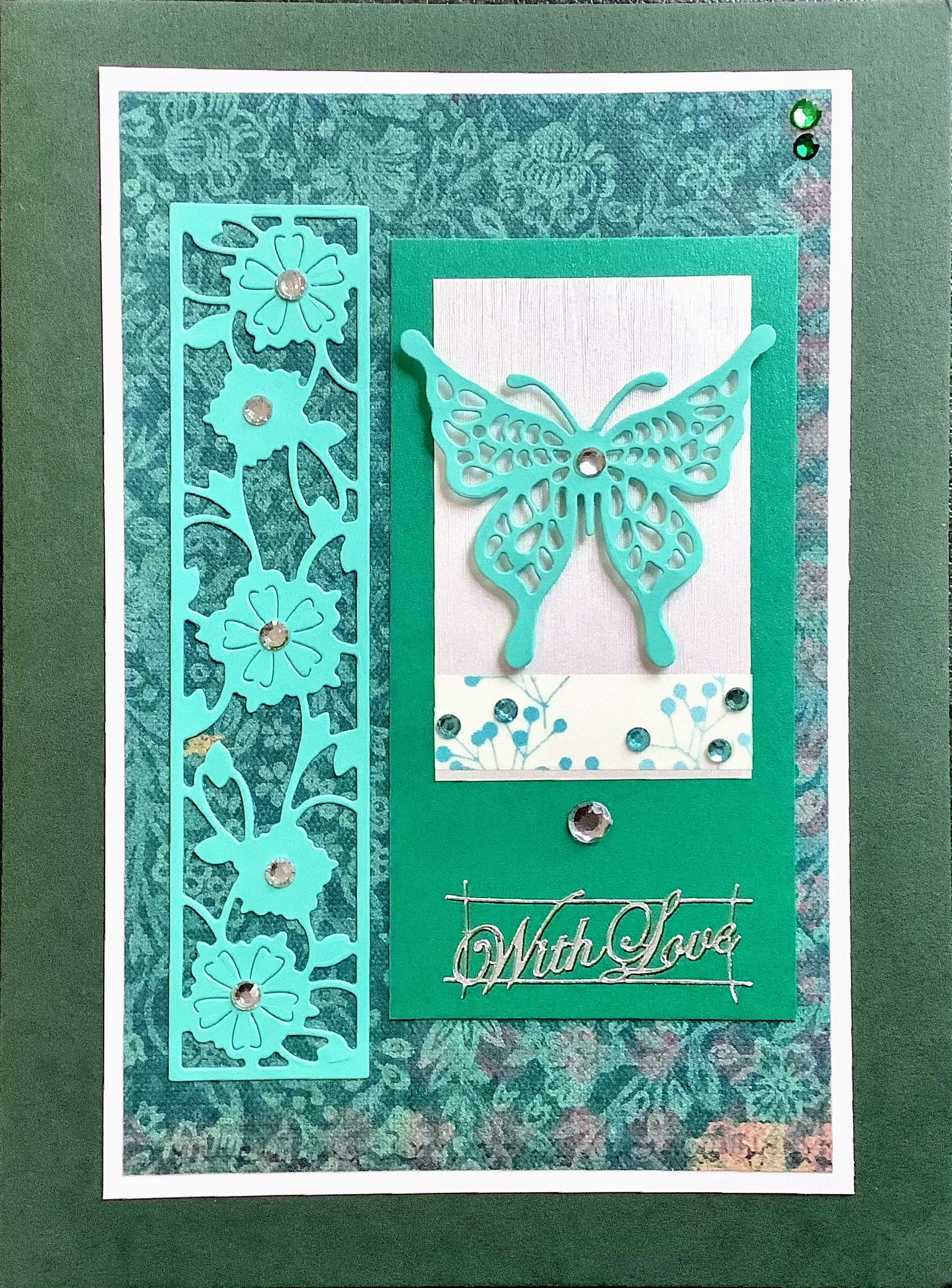 LUXURY HANDMADE BEST WISHES CARD #32