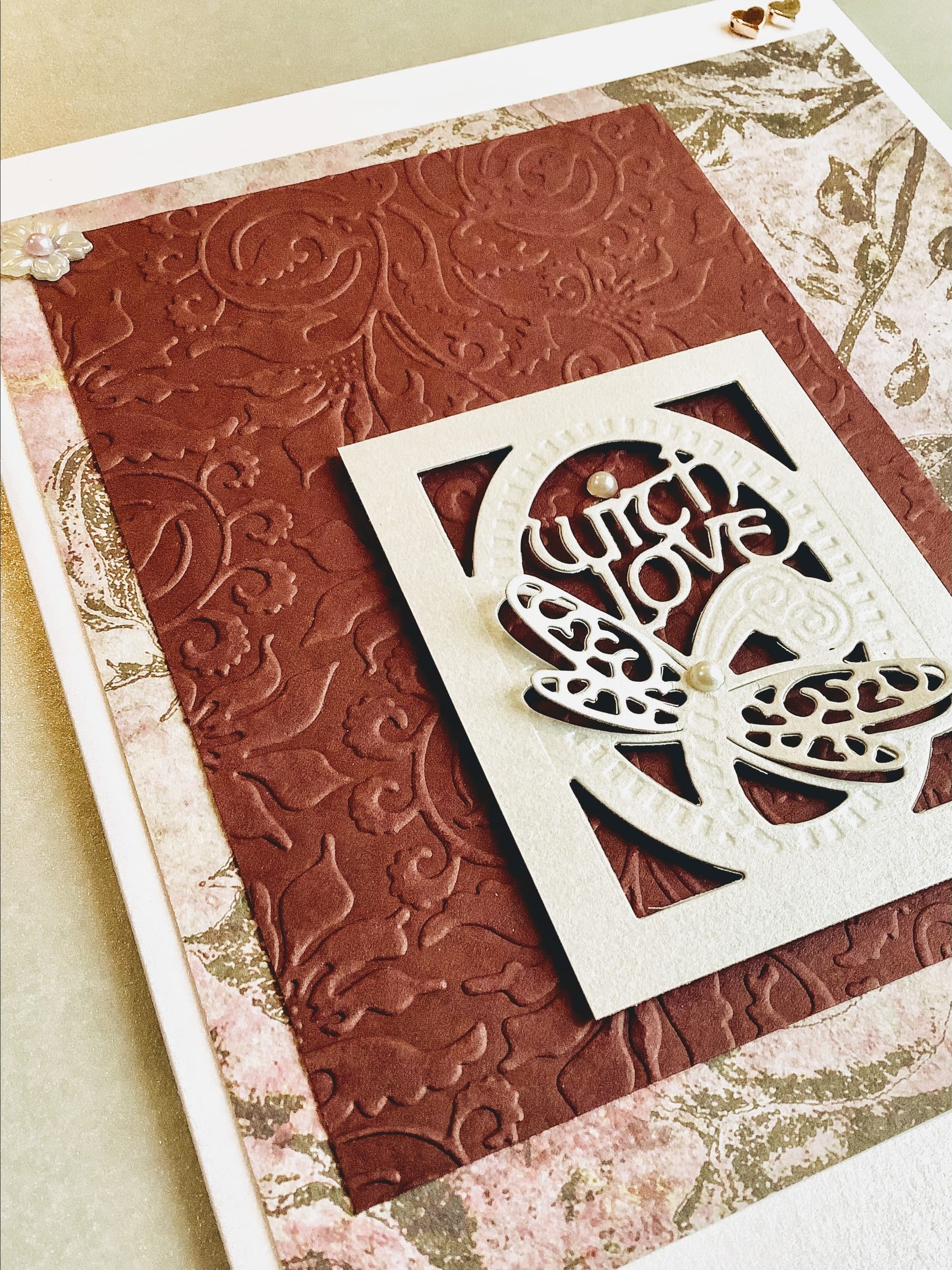LUXURY HANDMADE BEST WISHES CARD #34