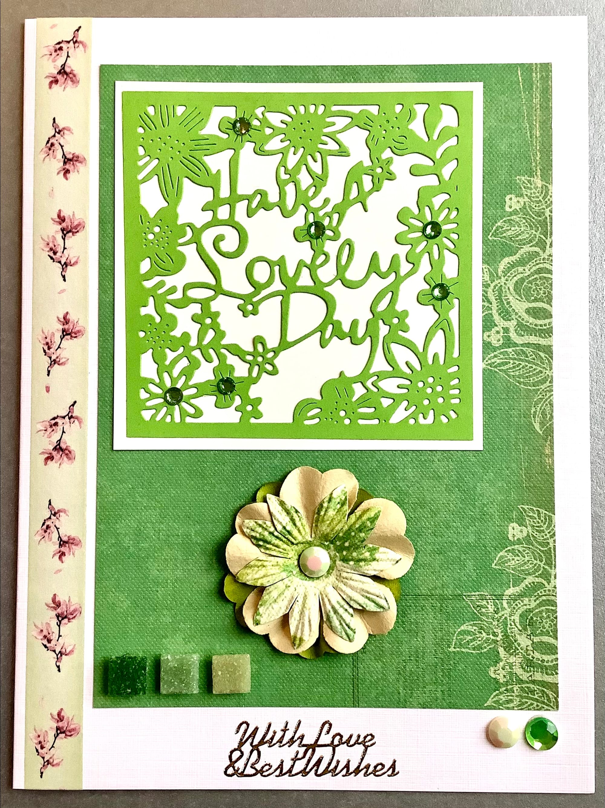 LUXURY HANDMADE BEST WISHES CARD #45