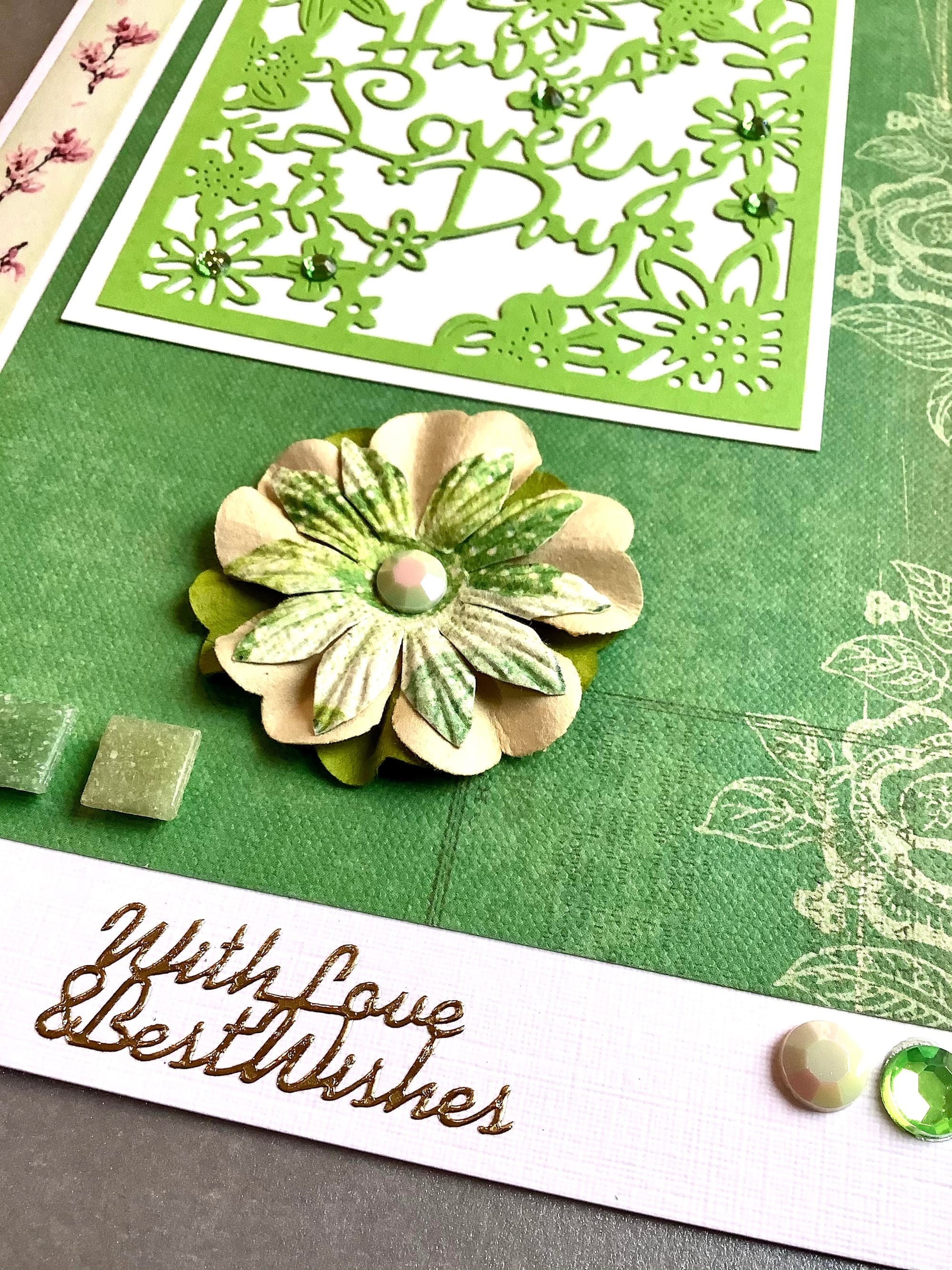 LUXURY HANDMADE BEST WISHES CARD #45
