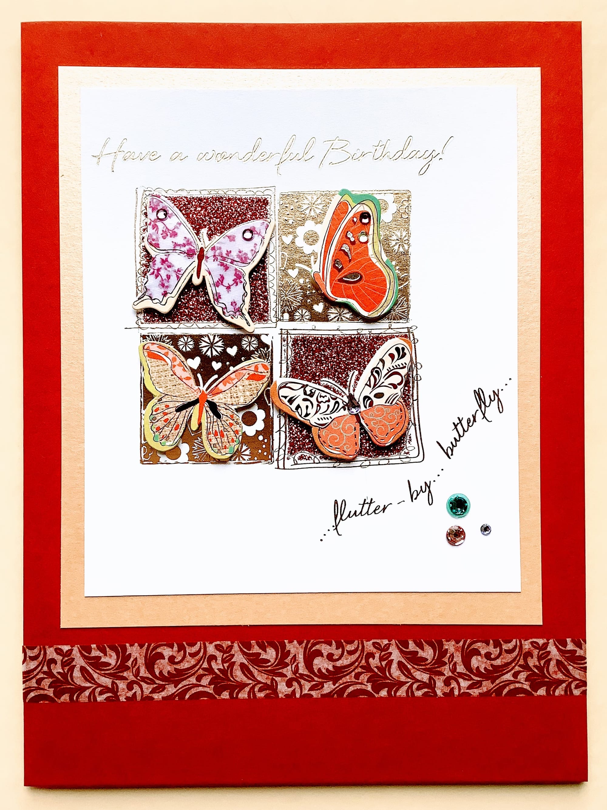 LUXURY HANDMADE BIRTHDAY CARD #54