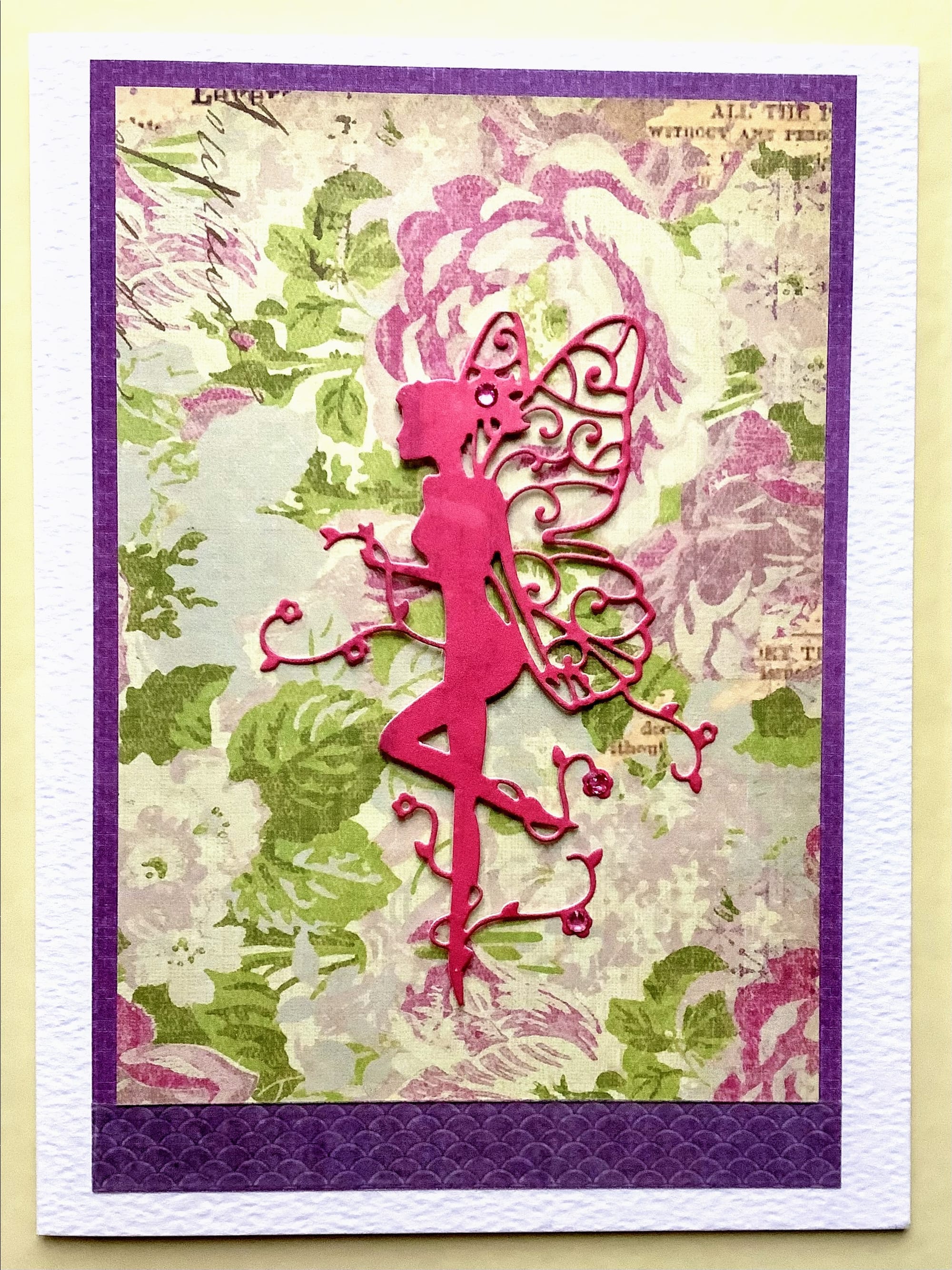 LUXURY HANDMADE BEST WISHES CARD #61