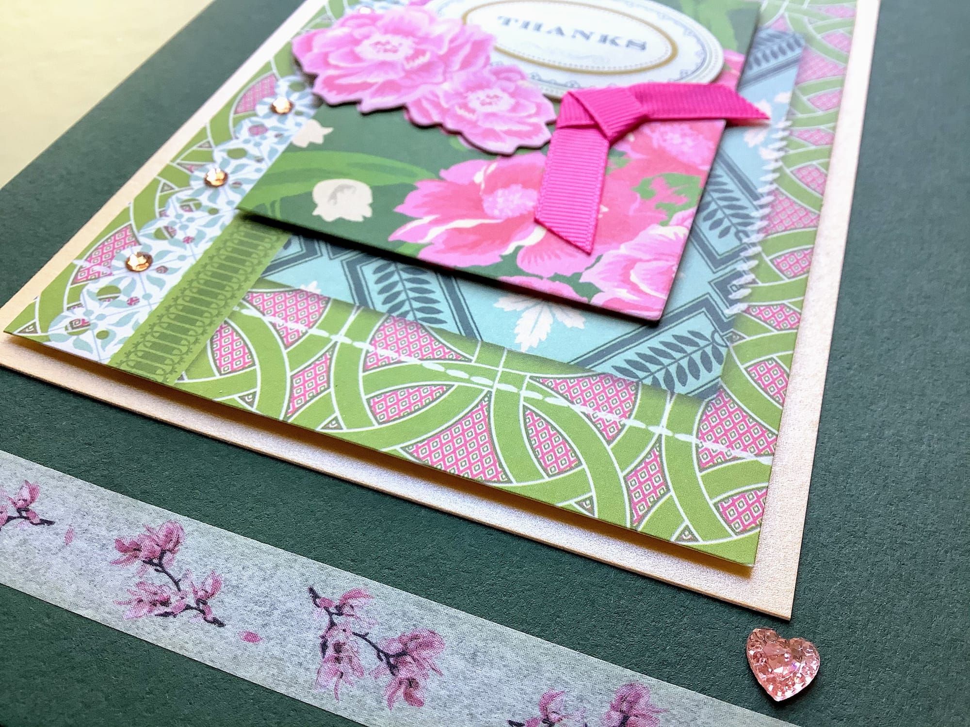 LUXURY HANDMADE THANK YOU CARD #85