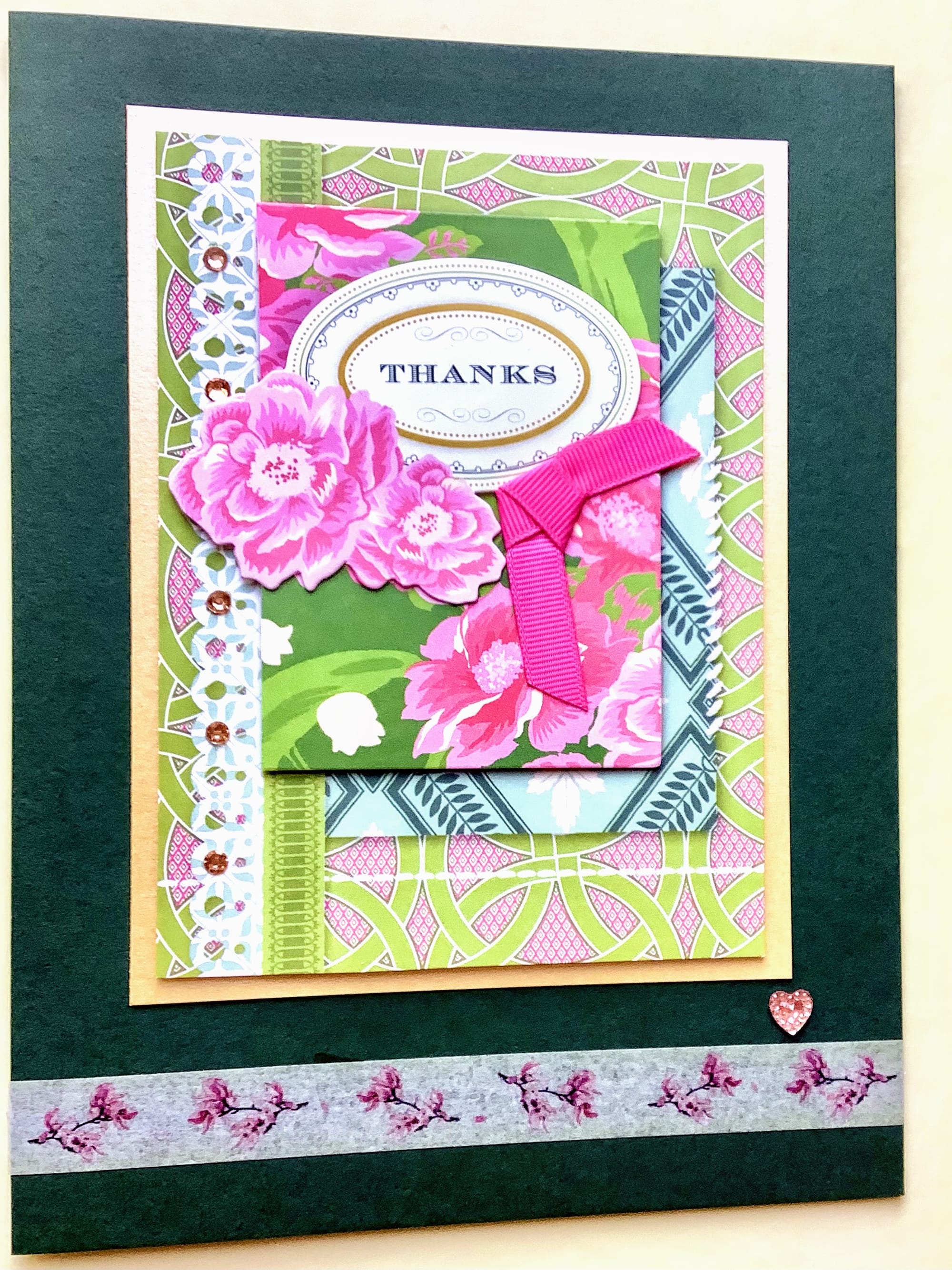 LUXURY HANDMADE THANK YOU CARD #85