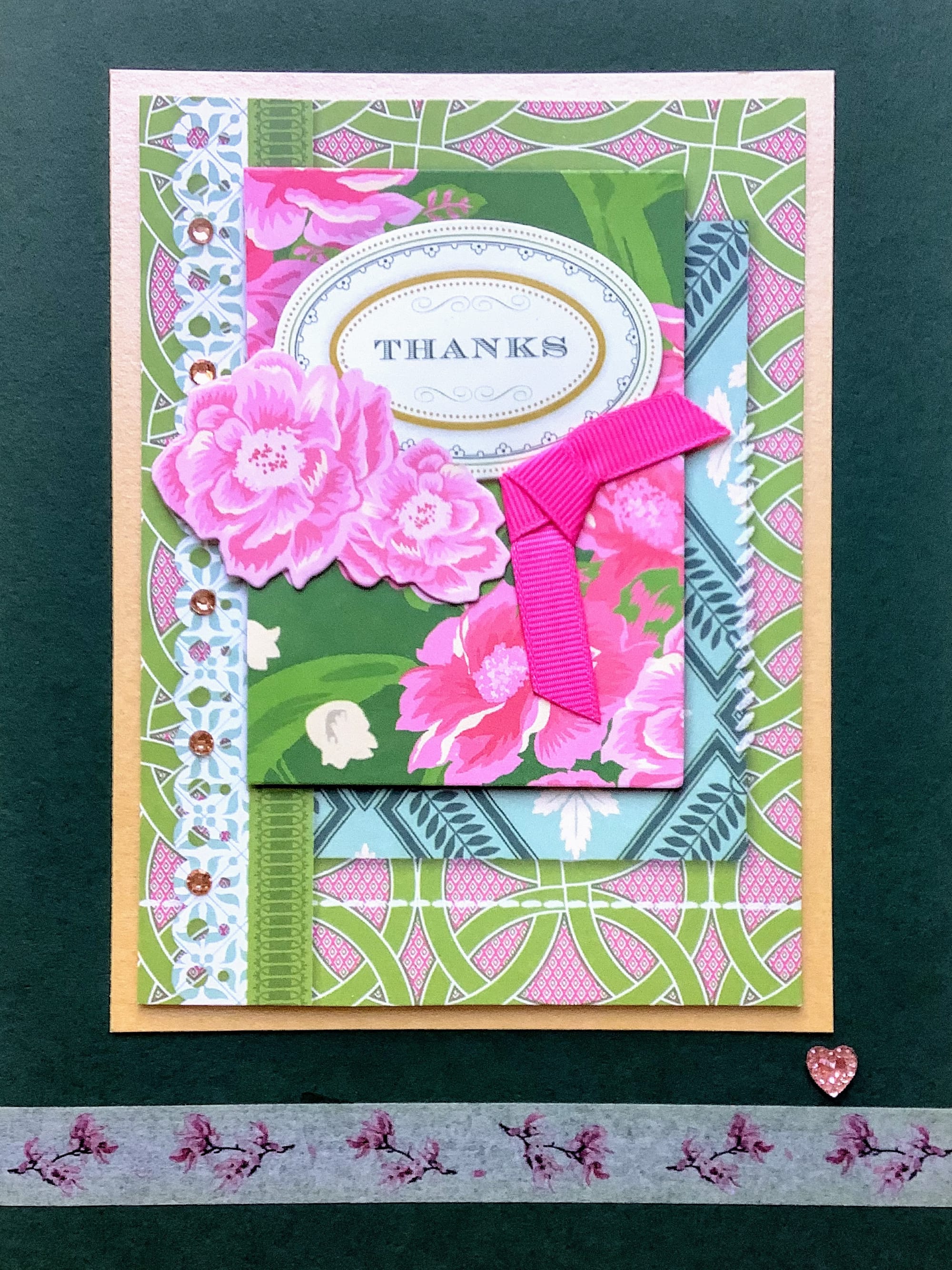 LUXURY HANDMADE THANK YOU CARD #85