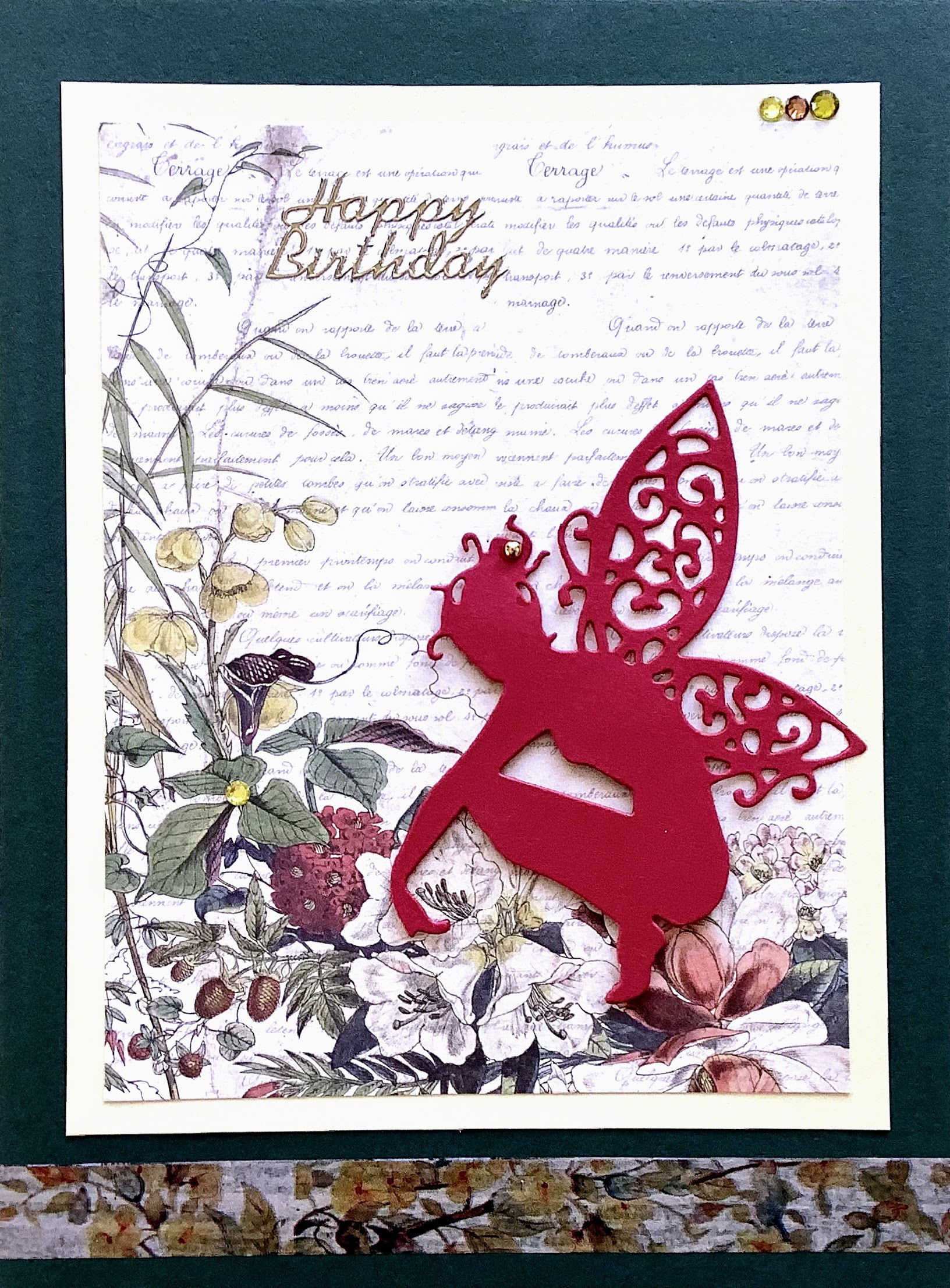 LUXURY HANDMADE BIRTHDAY CARD #103