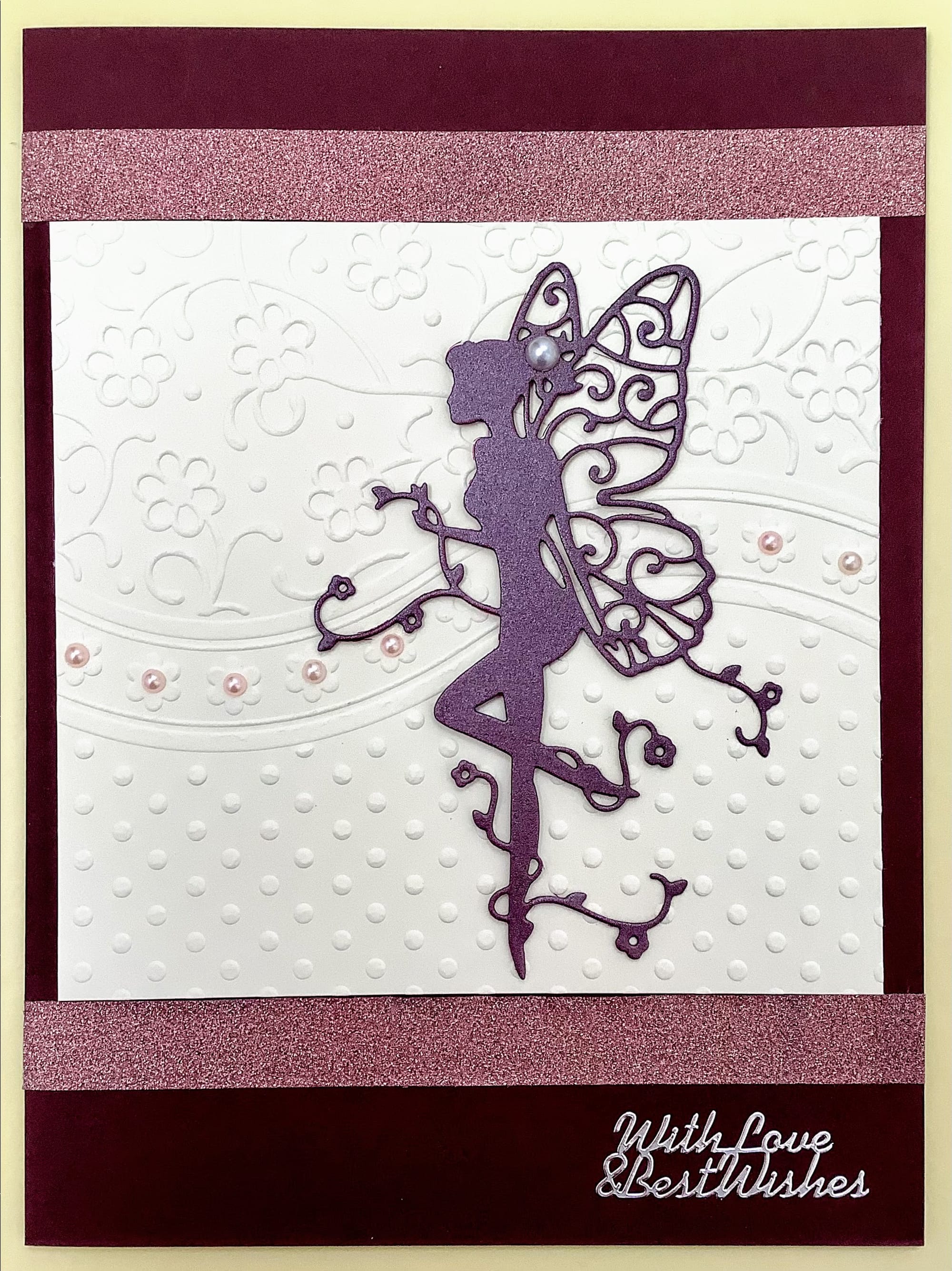 LUXURY HANDMADE BEST WISHES CARD #105