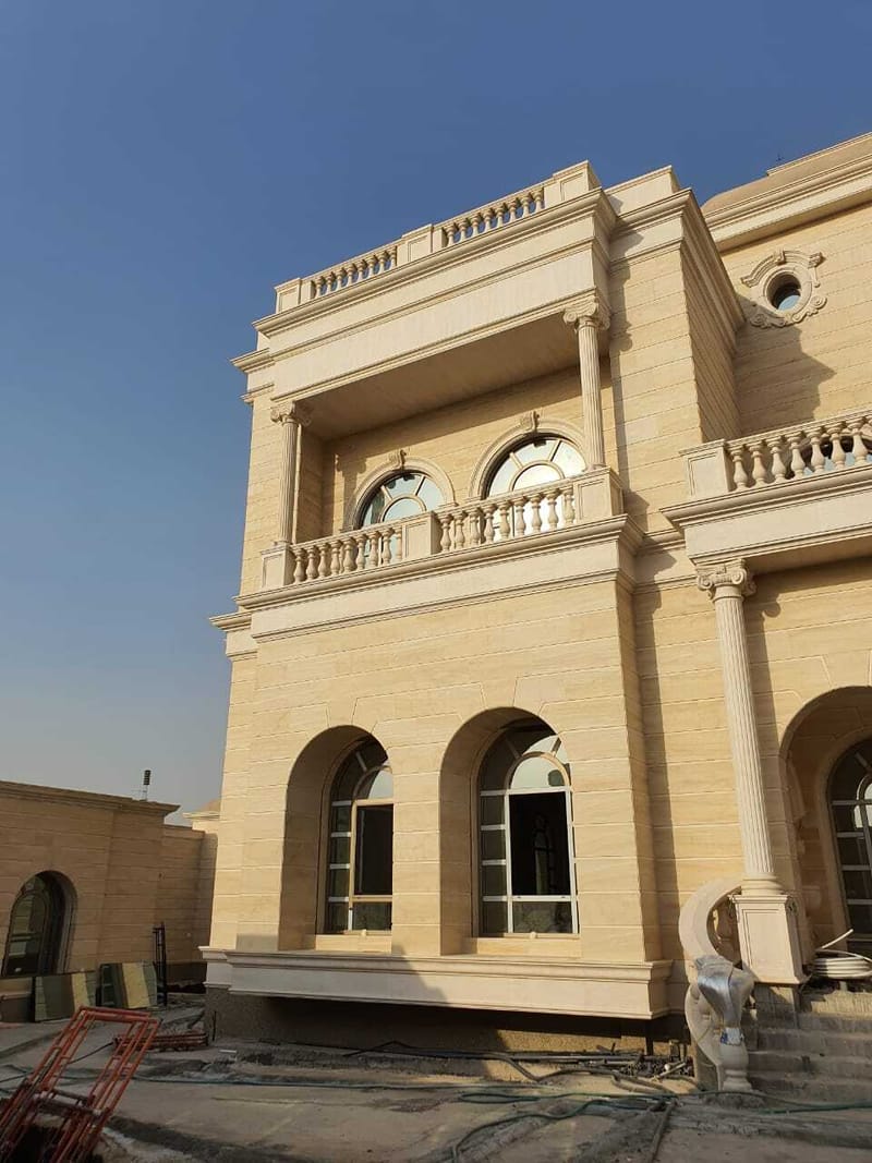 تركيب واجهة فيلا حجر و landscape