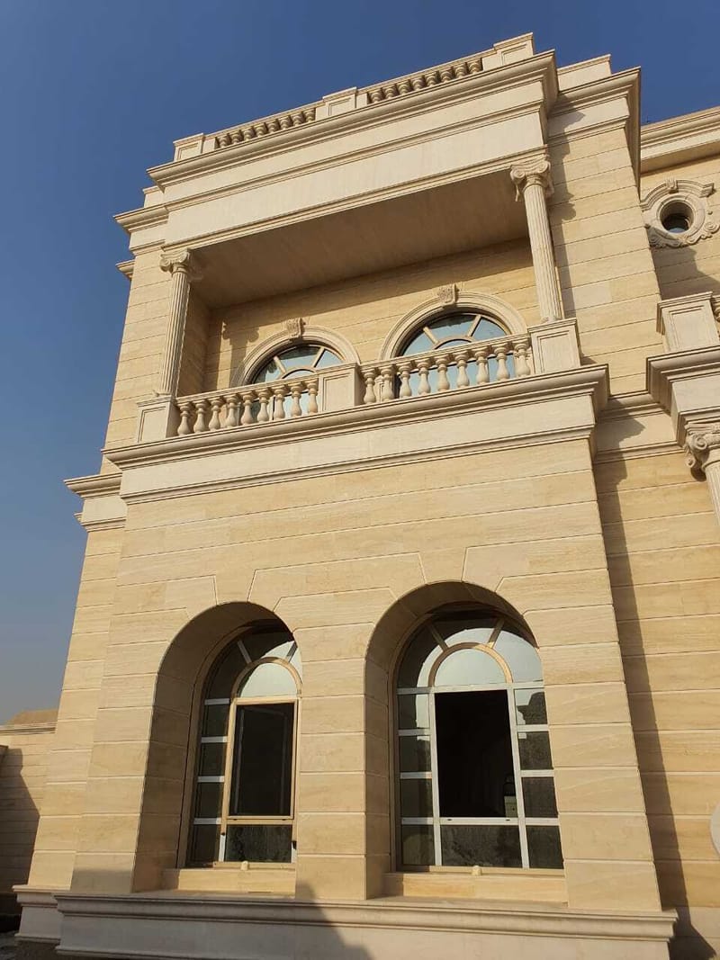 تركيب واجهة فيلا حجر و landscape