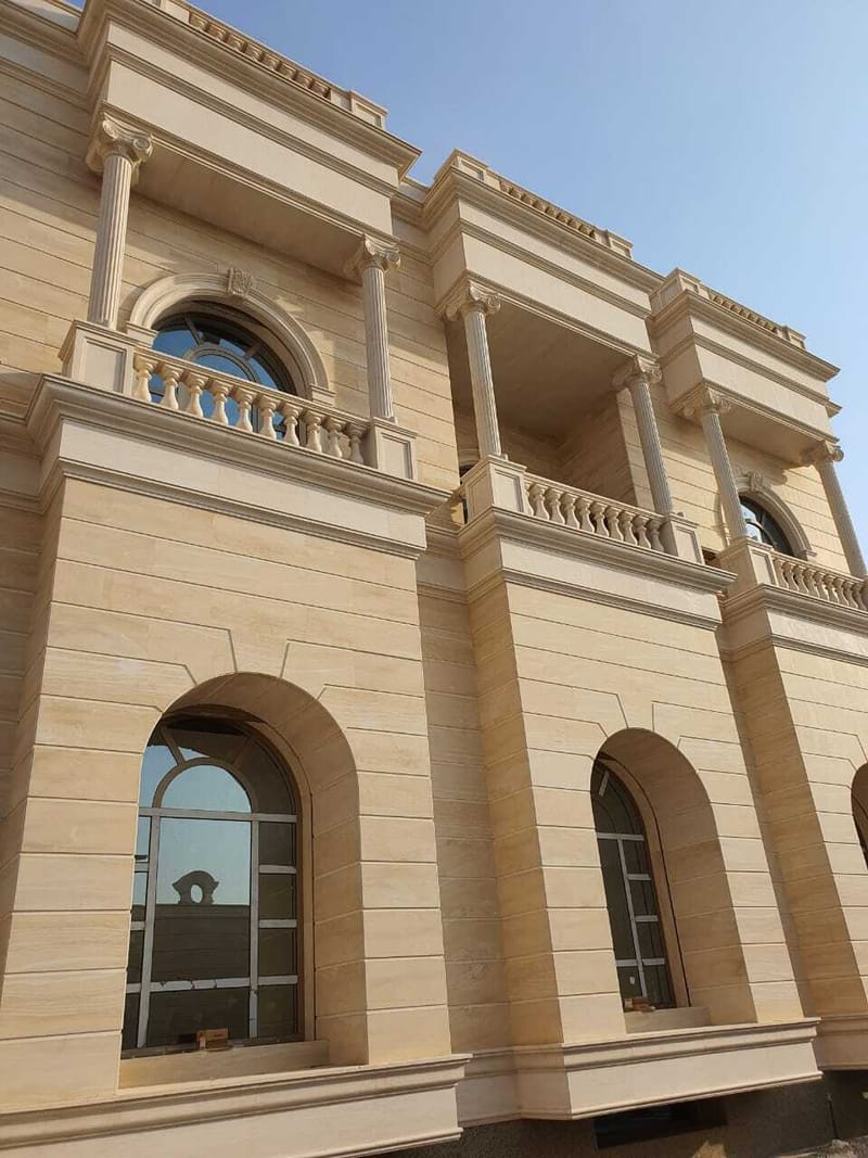 تركيب واجهة فيلا حجر و landscape