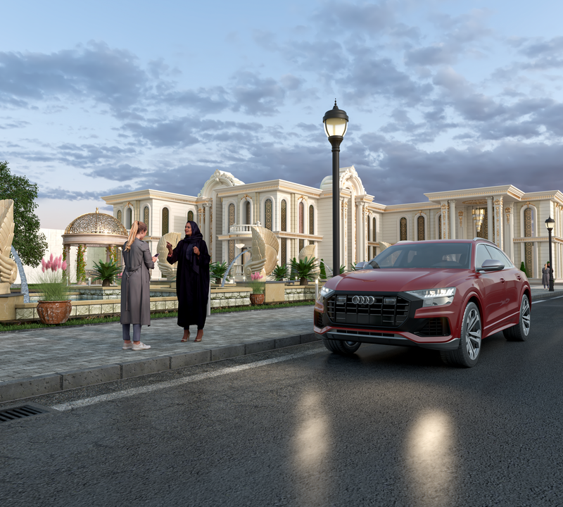 تصميم قصر, الموقع: الرياض ,نمط التصميم: النمط الاوربي الكلاسيكي ,المساحة:3640 متر مربع