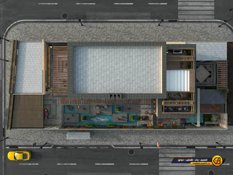 تصميم مودرن داخلي وخارجي لفلة في تبوك, المساحة 650 كتر مربع