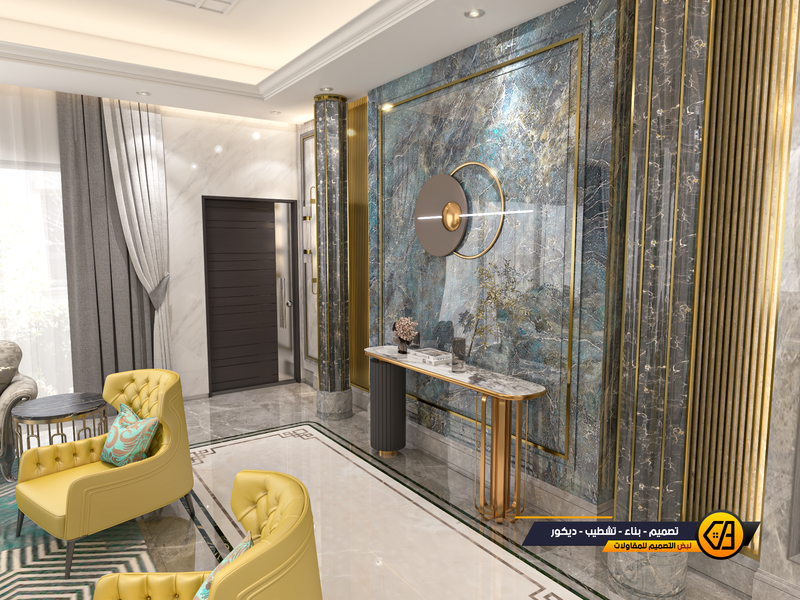 تصميم مودرن داخلي وخارجي لفلة في تبوك, المساحة 650 متر مربع