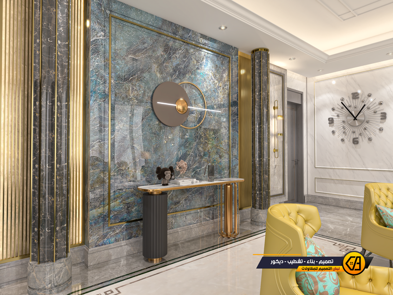 تصميم مودرن داخلي وخارجي لفلة في تبوك, المساحة 650 متر مربع