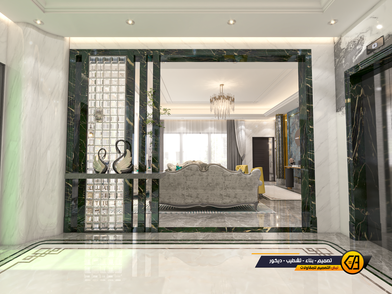 تصميم مودرن داخلي وخارجي لفلة في تبوك, المساحة 650 متر مربع