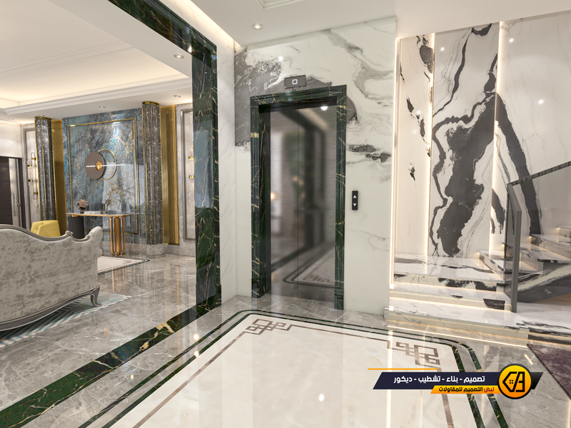 تصميم مودرن داخلي وخارجي لفلة في تبوك, المساحة 650 متر مربع