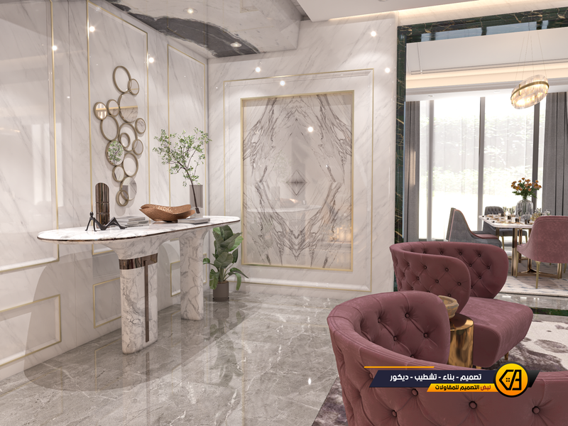 تصميم مودرن داخلي وخارجي لفلة في تبوك, المساحة 650 متر مربع