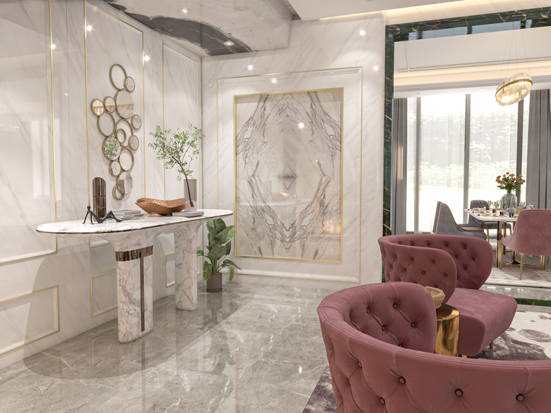 تصميم مودرن داخلي وخارجي لفلة في تبوك, المساحة 650 متر مربع